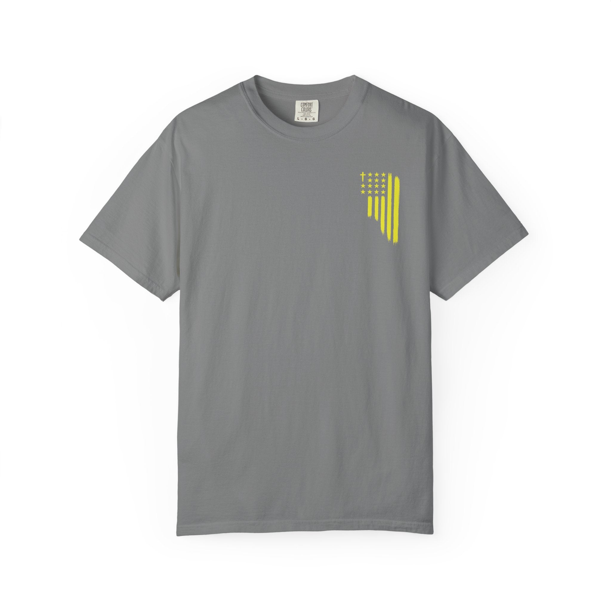 Yellow Flag Graphic T-Shirt — ASFG Patriotic Brushstroke Tee