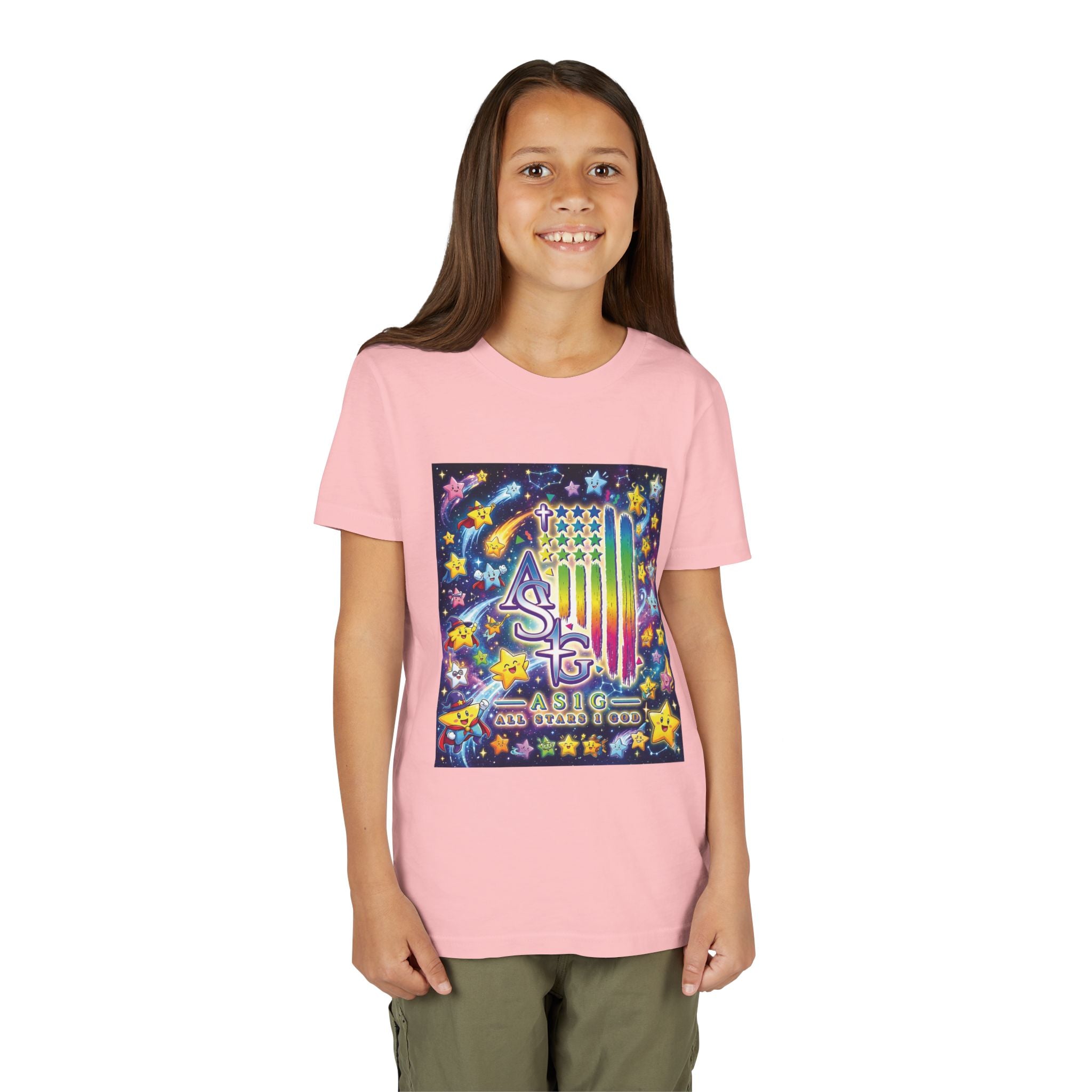Youth Short Sleeve Tee- Galaxy Stars.
