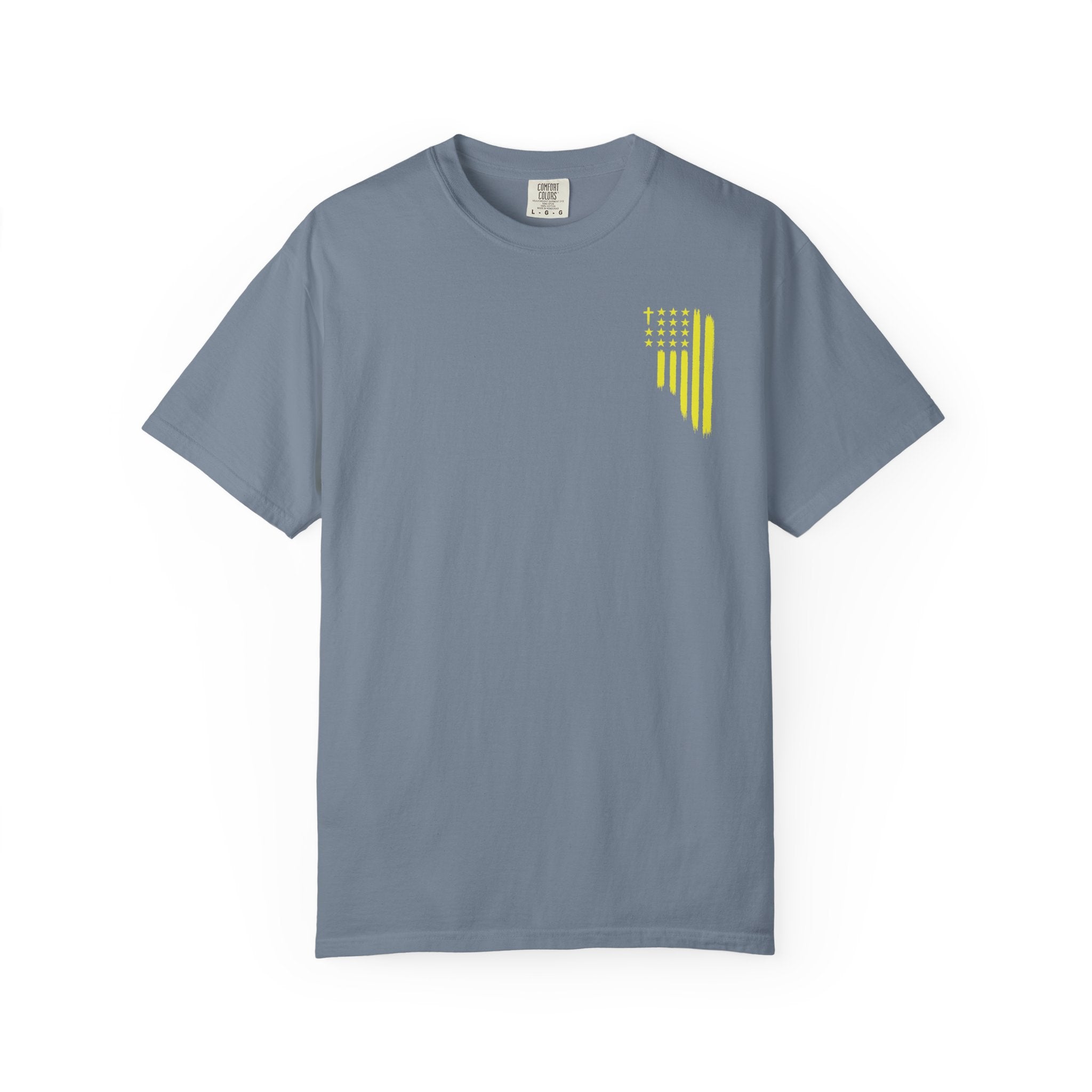 Yellow Flag Graphic T-Shirt — ASFG Patriotic Brushstroke Tee