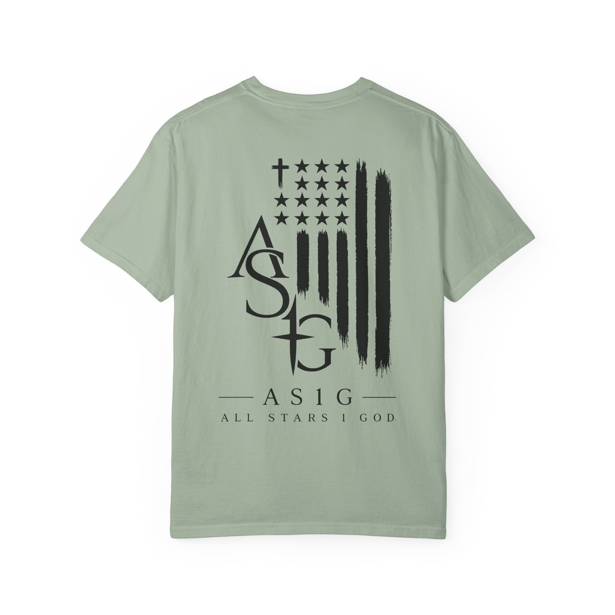 ASG All Stars | Garment-Dyed T-Shirt with Distressed Flag