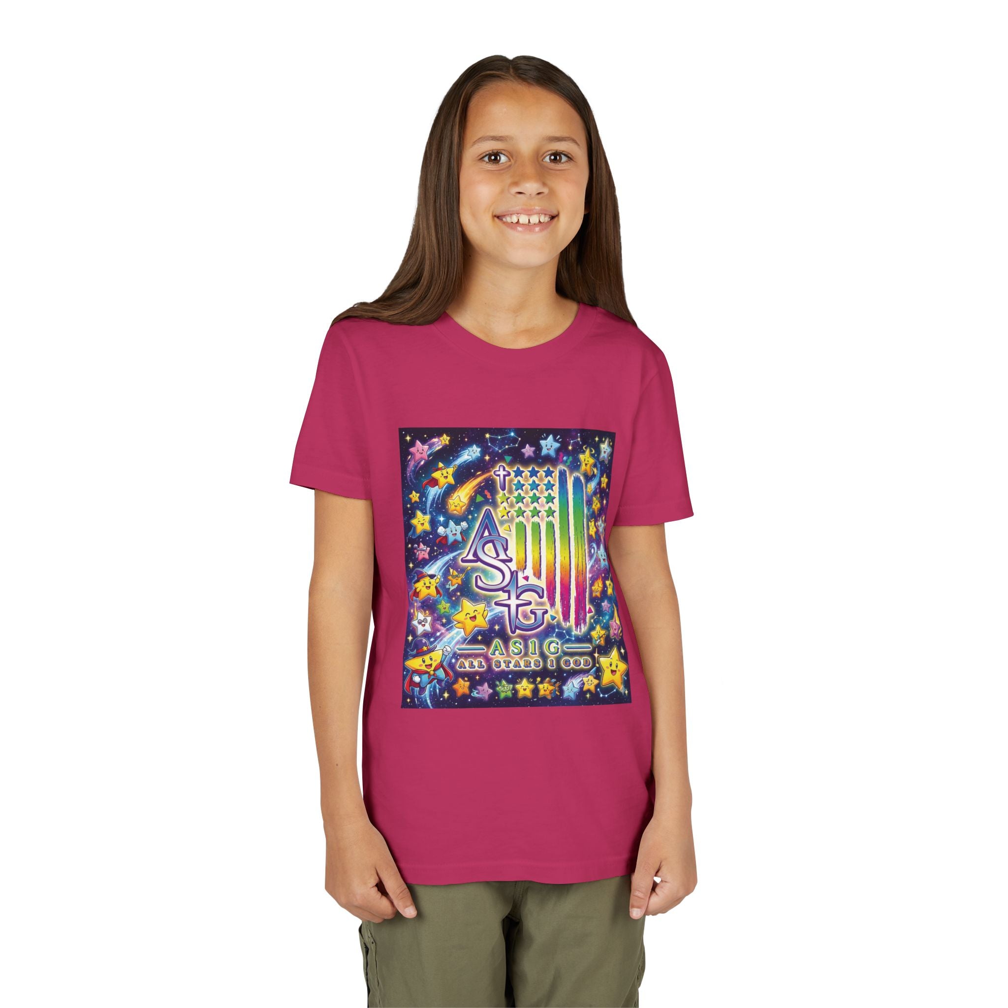 Youth Short Sleeve Tee- Galaxy Stars.