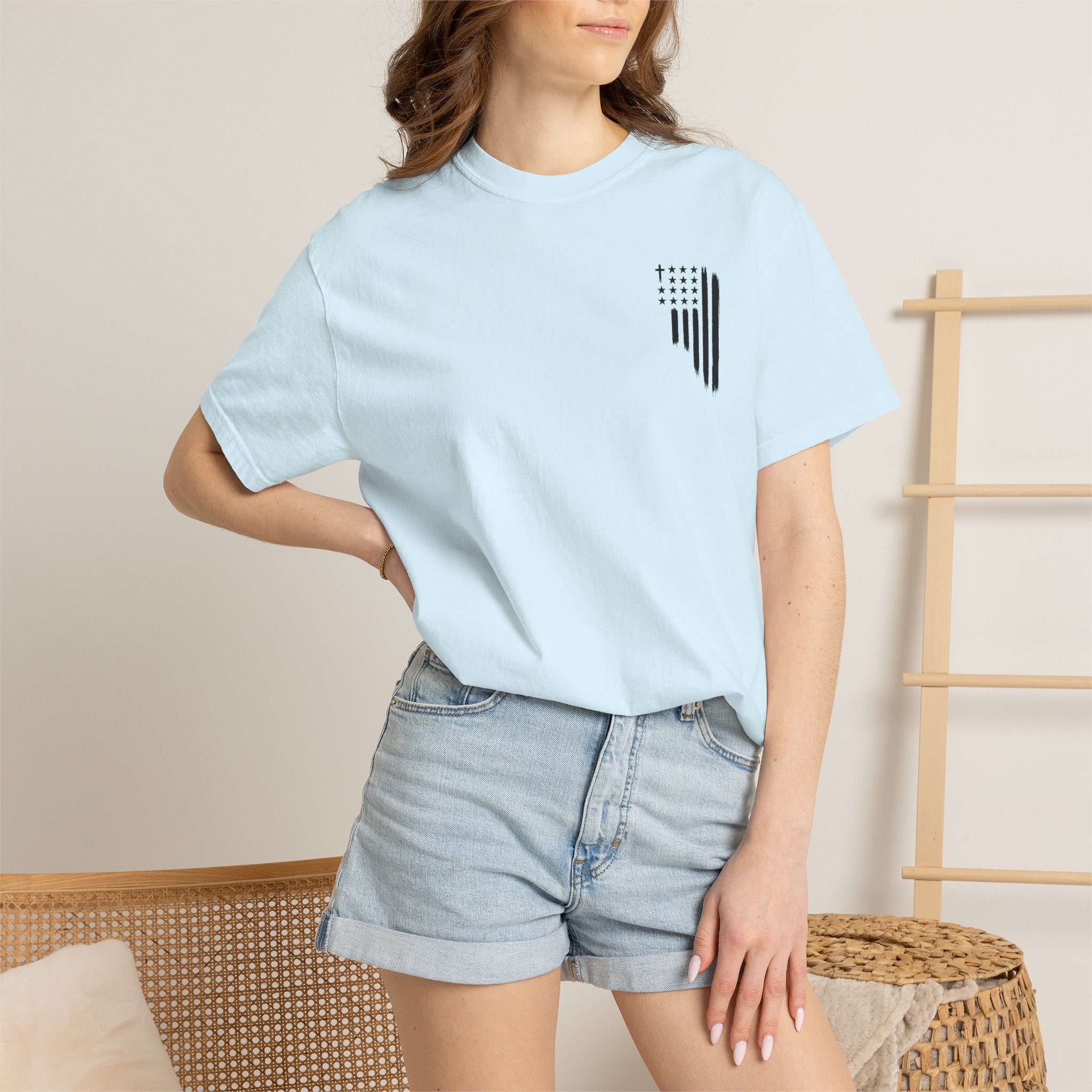 ASG All Stars | Garment-Dyed T-Shirt with Distressed Flag