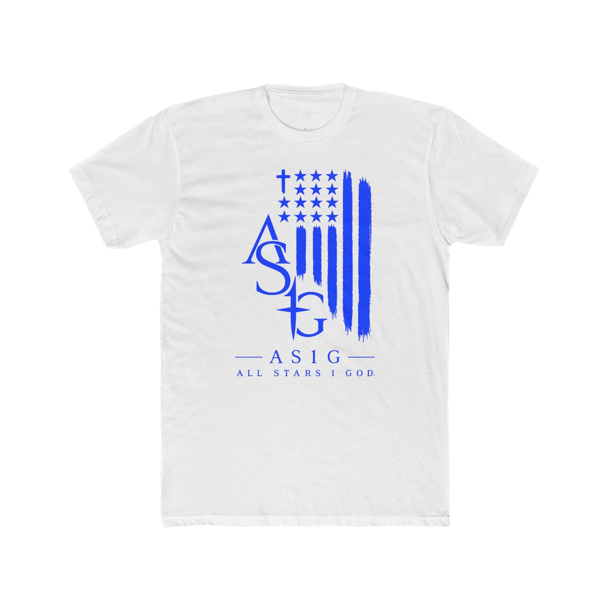 ASIG All Stars I Good Graphic Tee - Patriotic Blue Flag T‑Shirt