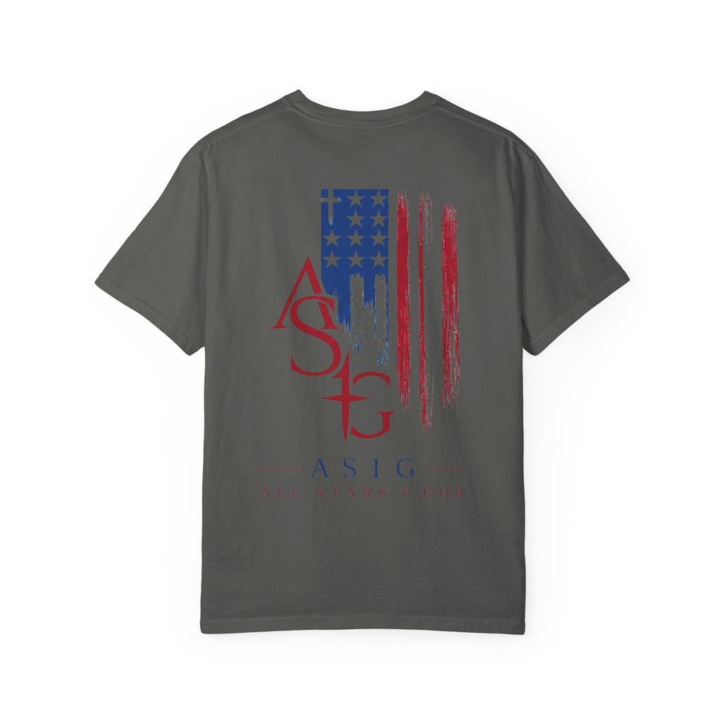 All Stars & God American Flag T-Shirt — ASG Patriotic Graphic Tee