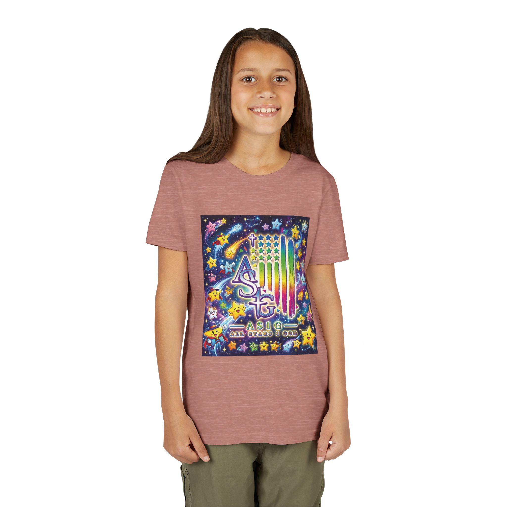 Youth Short Sleeve Tee- Galaxy Stars.