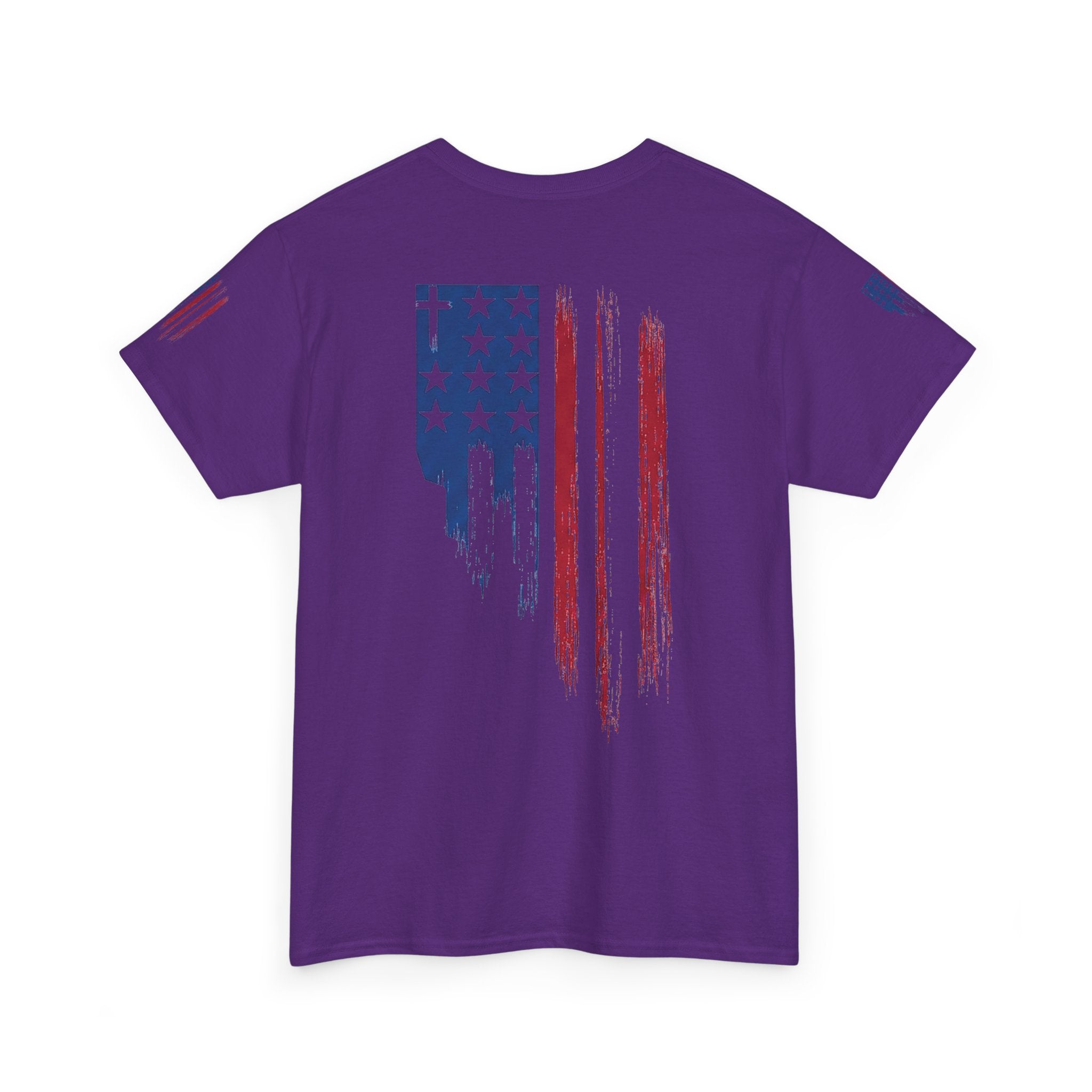 American Flag Distressed Tee - Patriotic USA Shirt for 4th of July