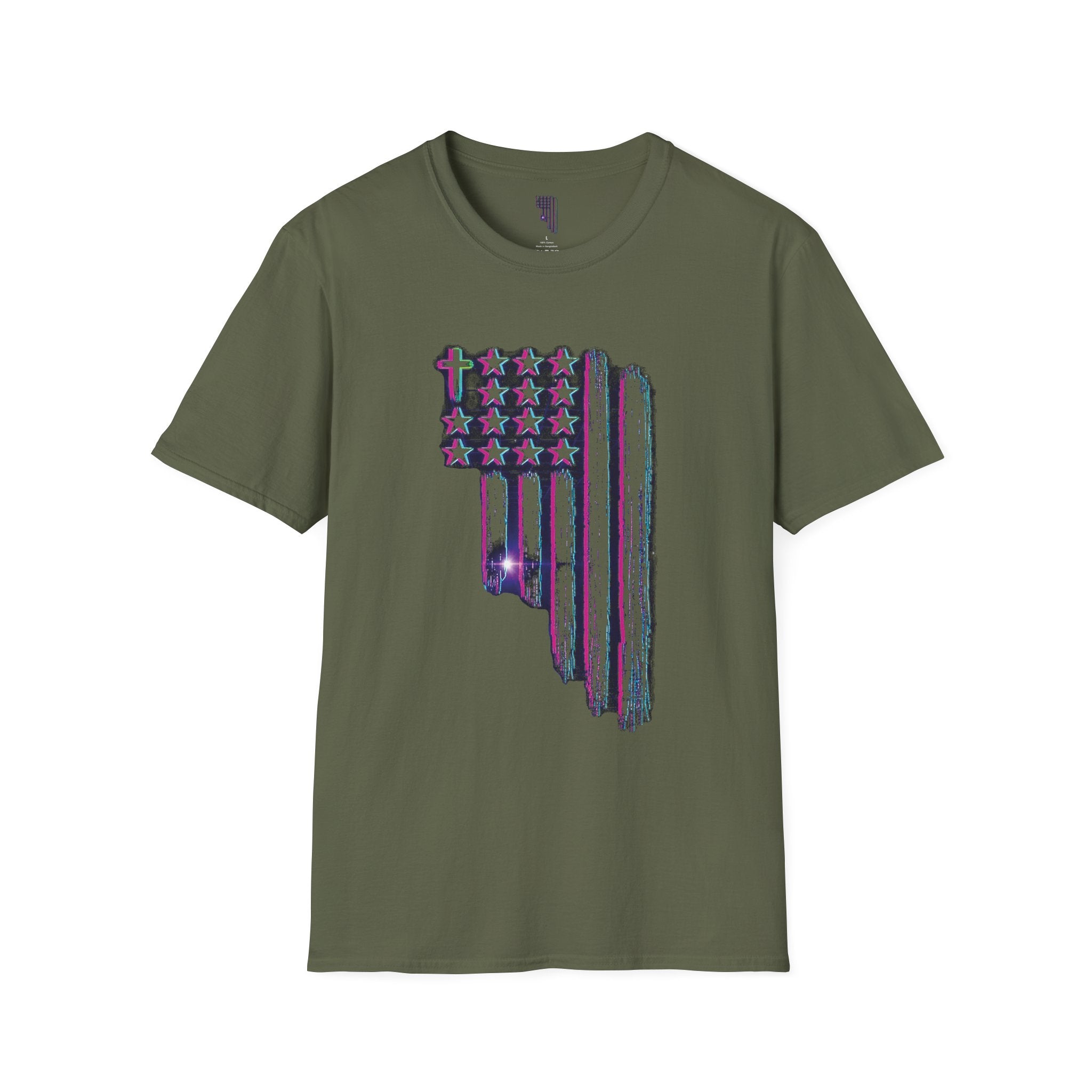 Distressed American Flag T-Shirt — 80'S Retro Stars & Stripes Tee