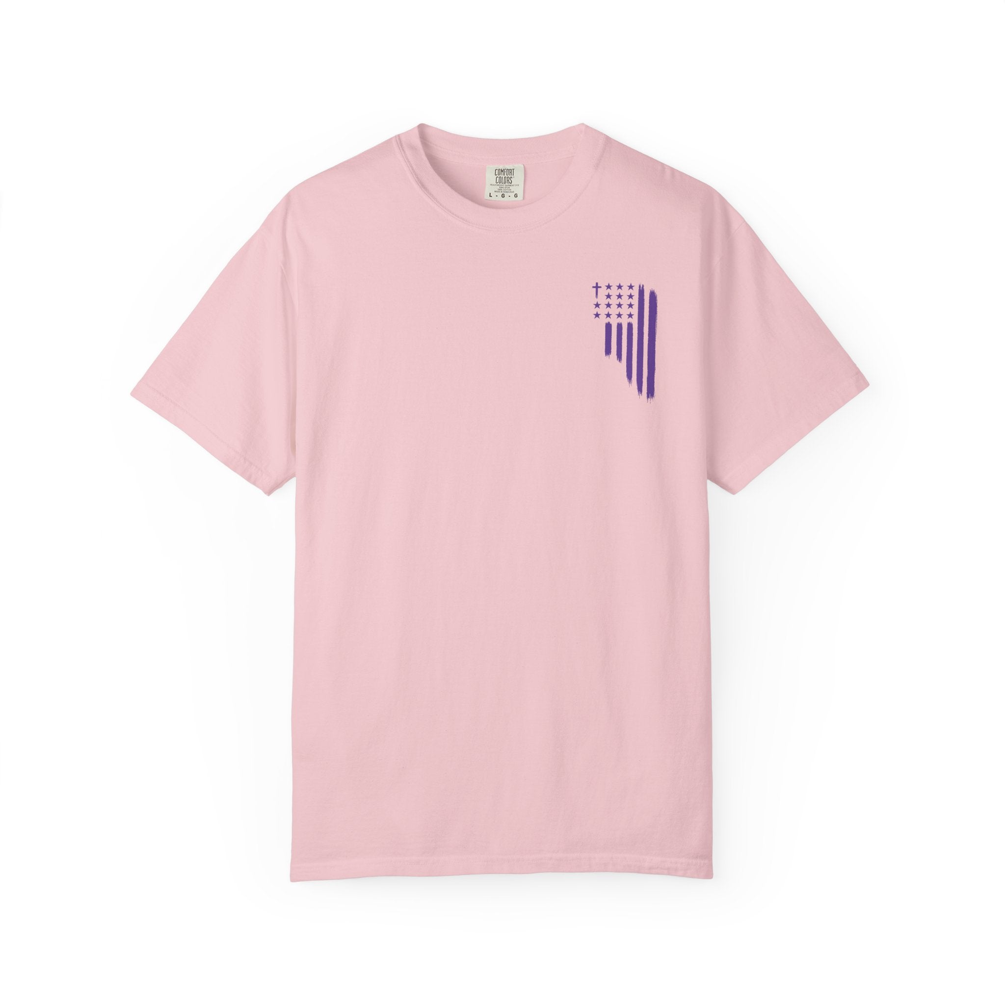 ASIG All Stars & God Flag T‑Shirt — Purple Brushstroke American Flag Tee
