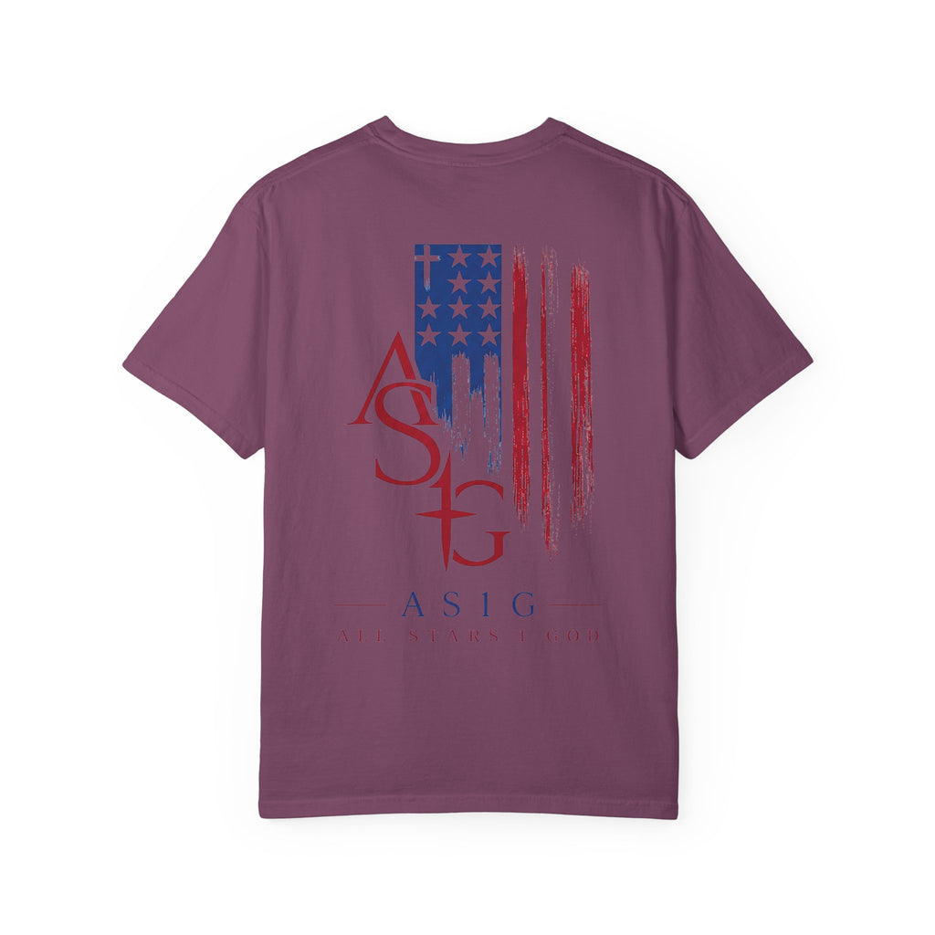 All Stars & God American Flag T-Shirt — ASG Patriotic Graphic Tee