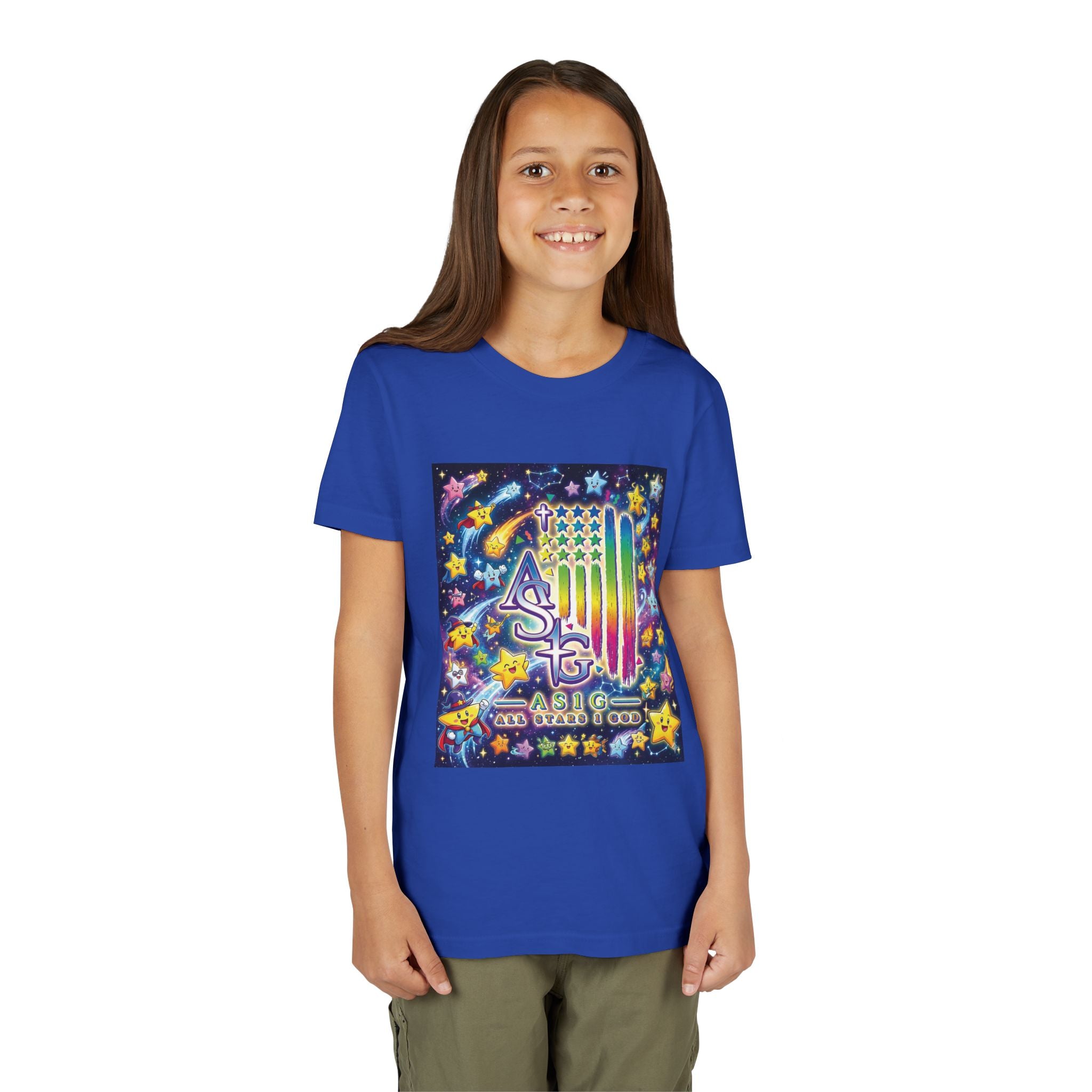 Youth Short Sleeve Tee- Galaxy Stars.