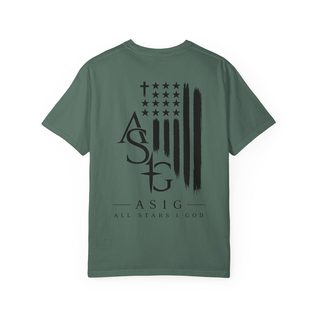 ASG All Stars | Garment-Dyed T-Shirt with Distressed Flag