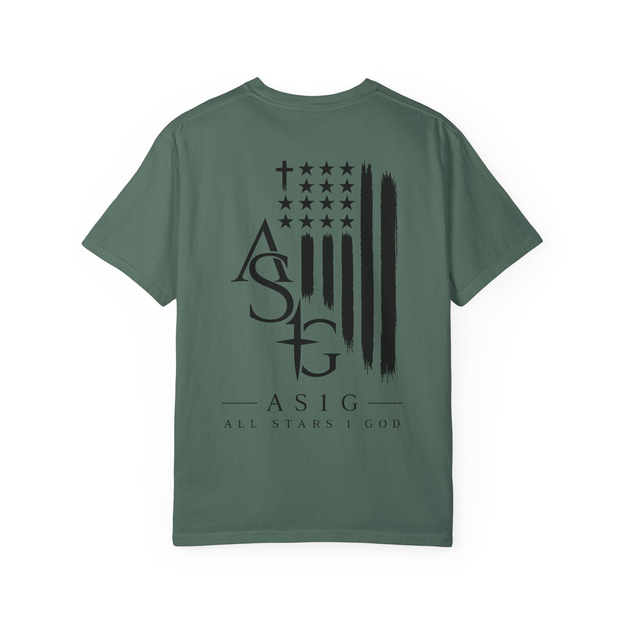 ASG All Stars | Garment-Dyed T-Shirt with Distressed Flag
