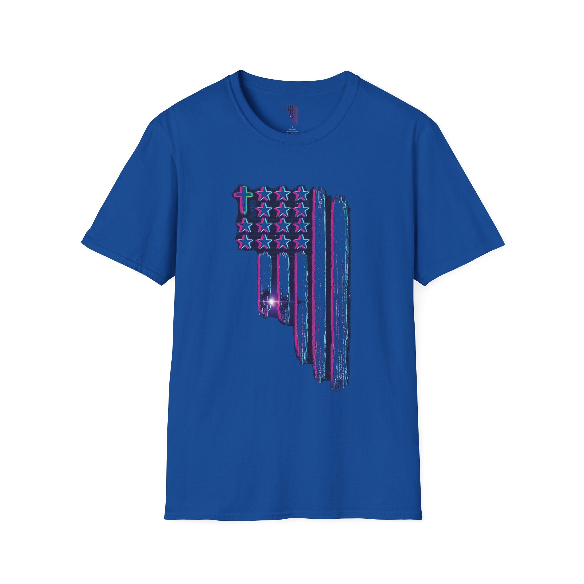 Distressed American Flag T-Shirt — 80'S Retro Stars & Stripes Tee