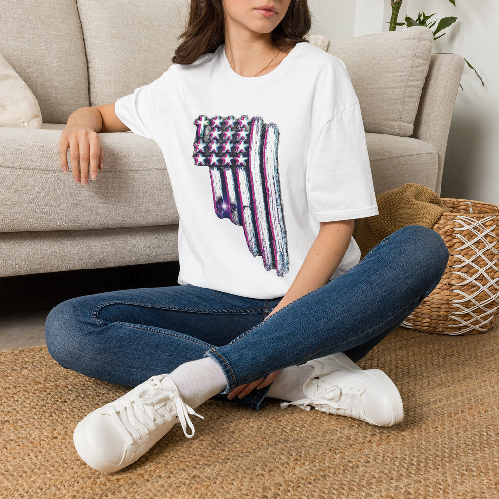 Distressed American Flag T-Shirt — 80'S Retro Stars & Stripes Tee