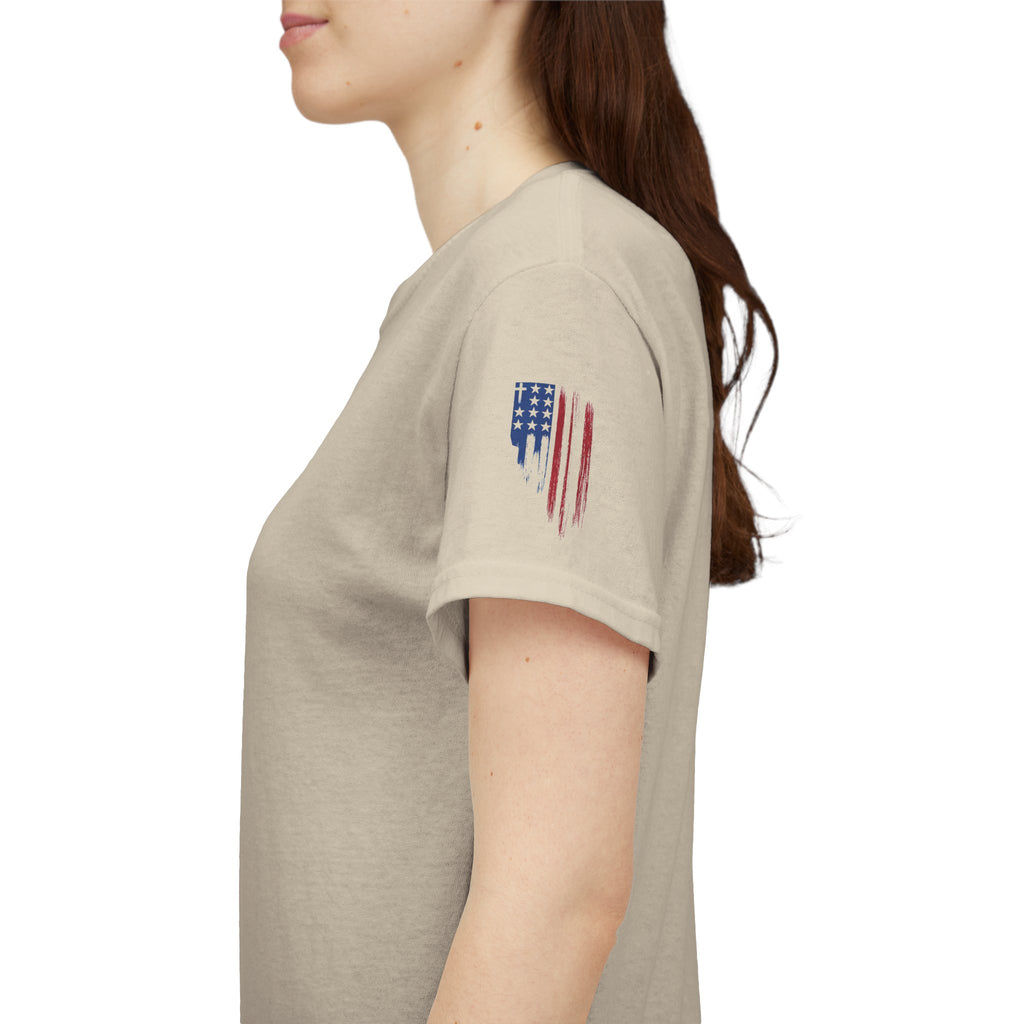 American Flag Distressed Tee - Patriotic USA Shirt for 4th of July