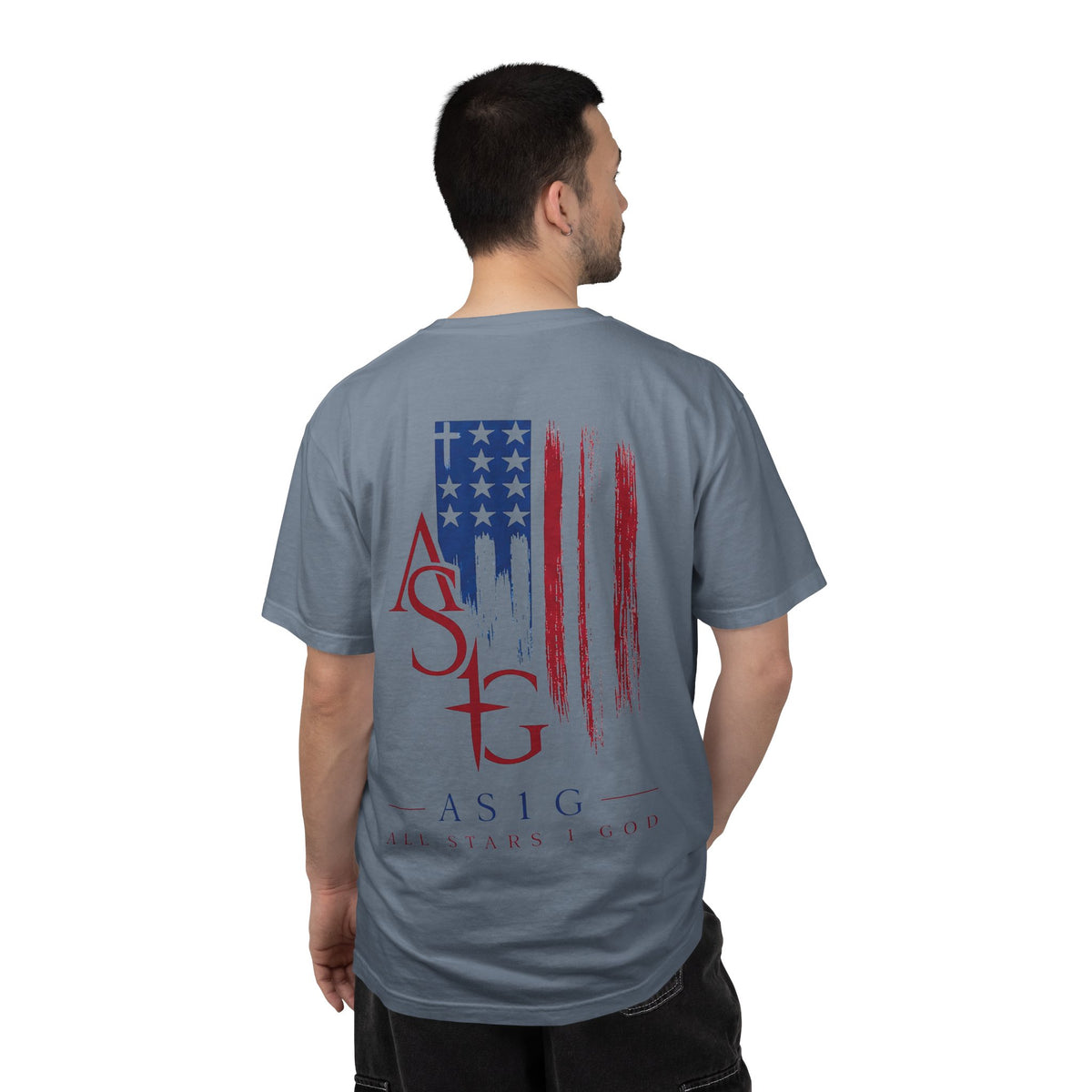 All Stars & God American Flag T-Shirt — ASG Patriotic Graphic Tee