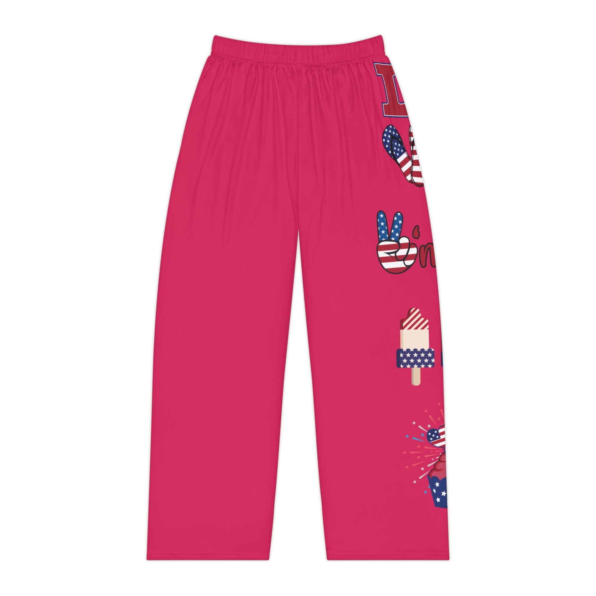 Women’s Patriotic Pajama Pants — Fourth of July Stars & Stripes Lounge Sleepwear