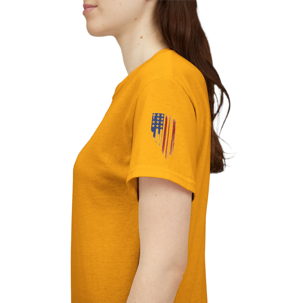 American Flag Distressed Tee - Patriotic USA Shirt for 4th of July