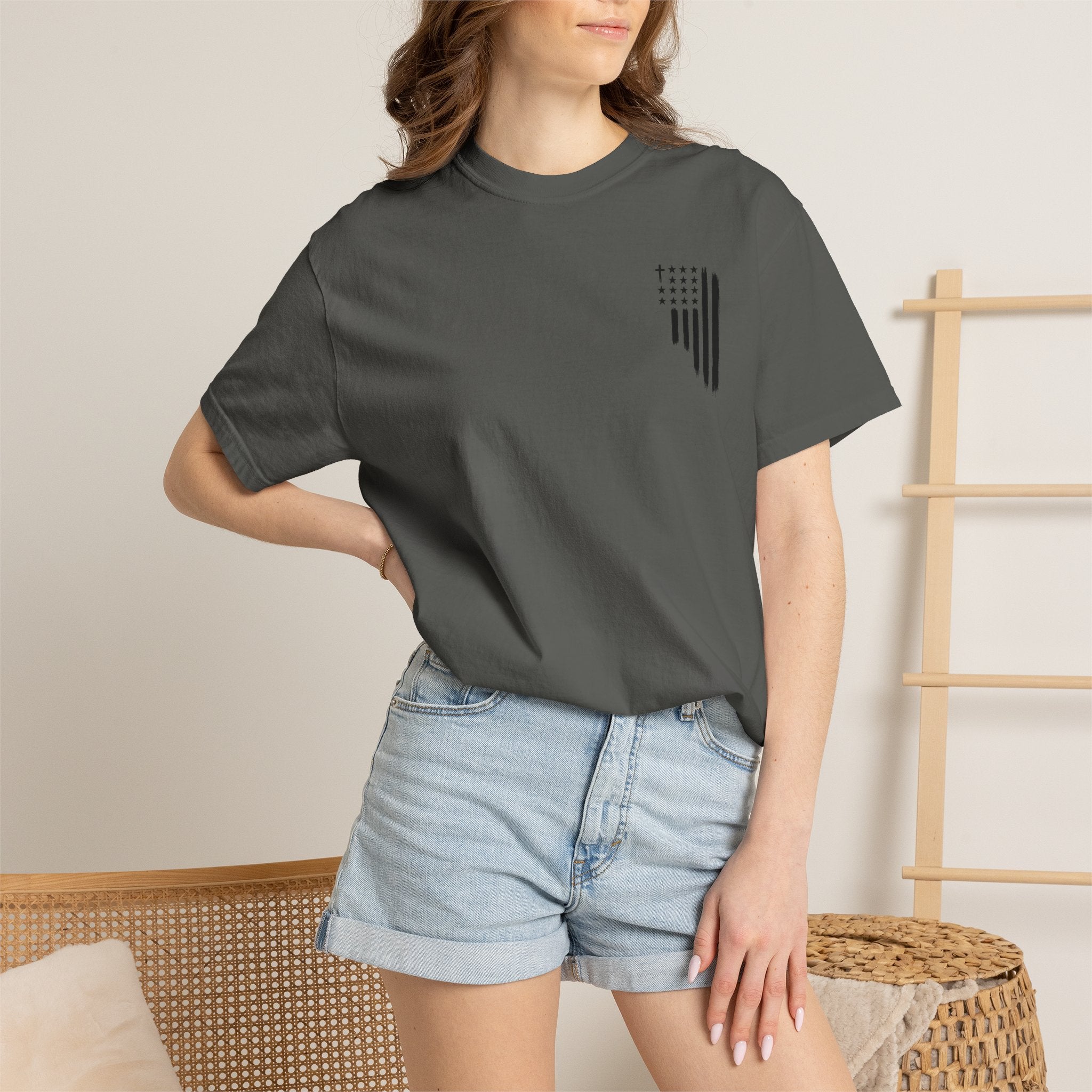 ASG All Stars | Garment-Dyed T-Shirt with Distressed Flag