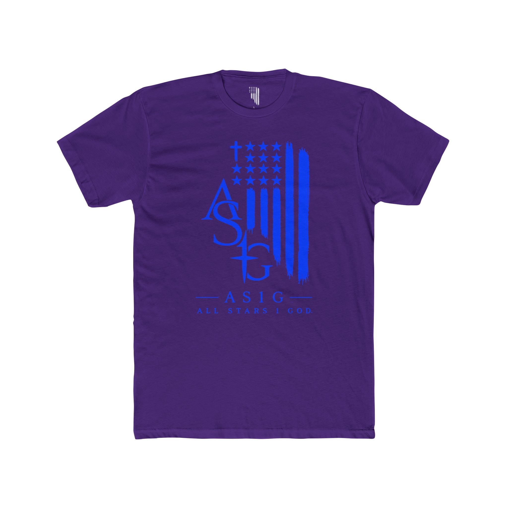 ASIG All Stars I Good Graphic Tee - Patriotic Blue Flag T‑Shirt