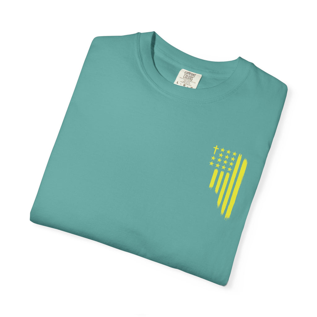 Yellow Flag Graphic T-Shirt — ASFG Patriotic Brushstroke Tee