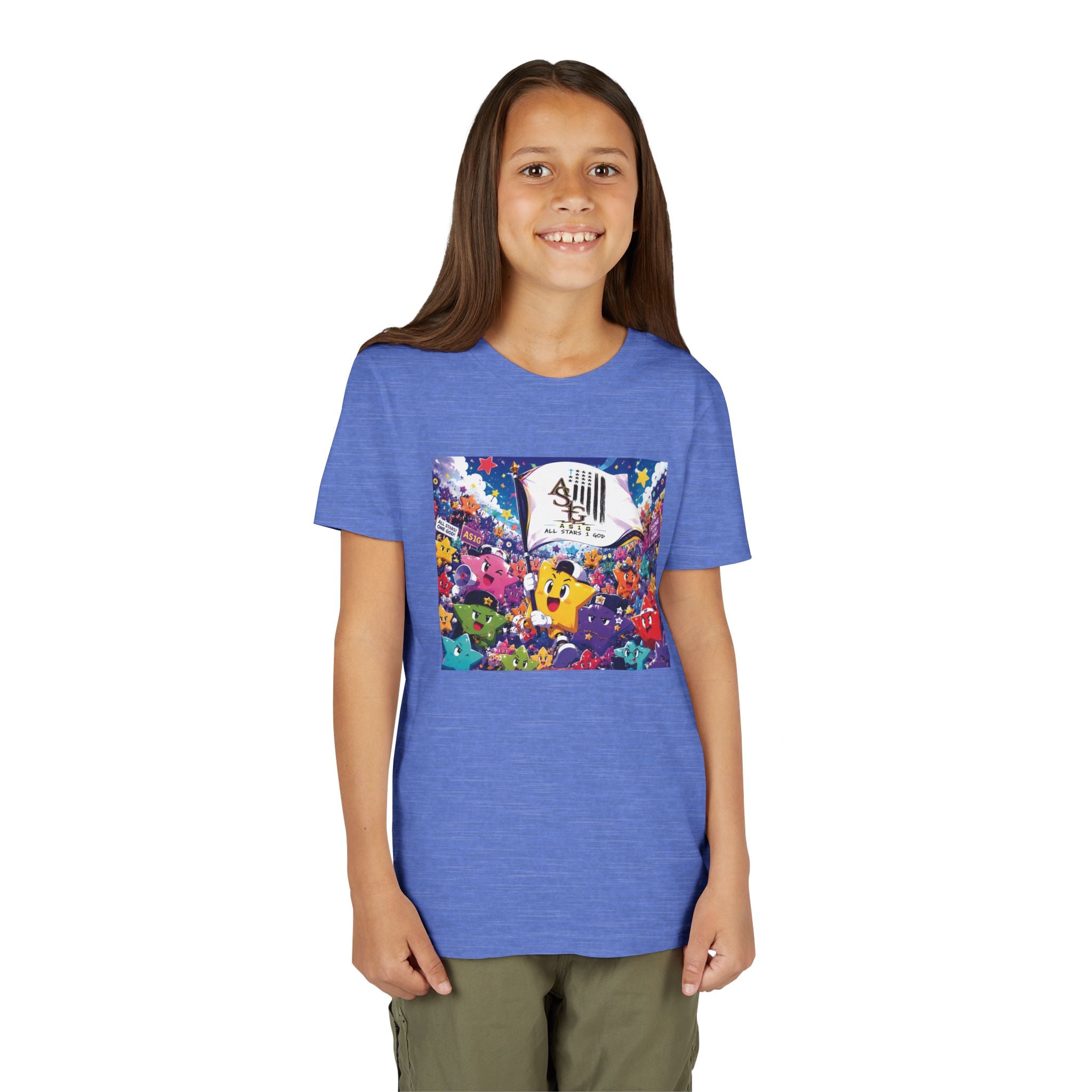 Kids Graphic Tee - Colorful Cartoon Stars