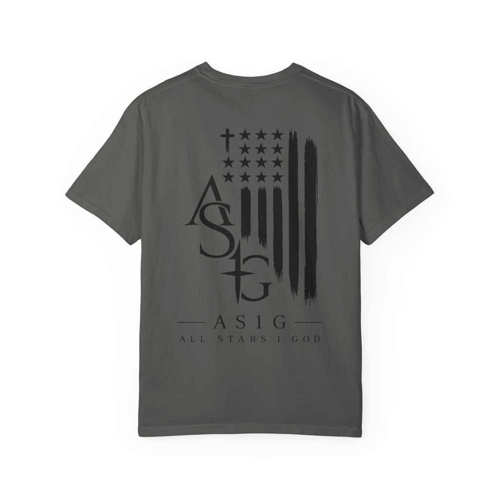 ASG All Stars | Garment-Dyed T-Shirt with Distressed Flag