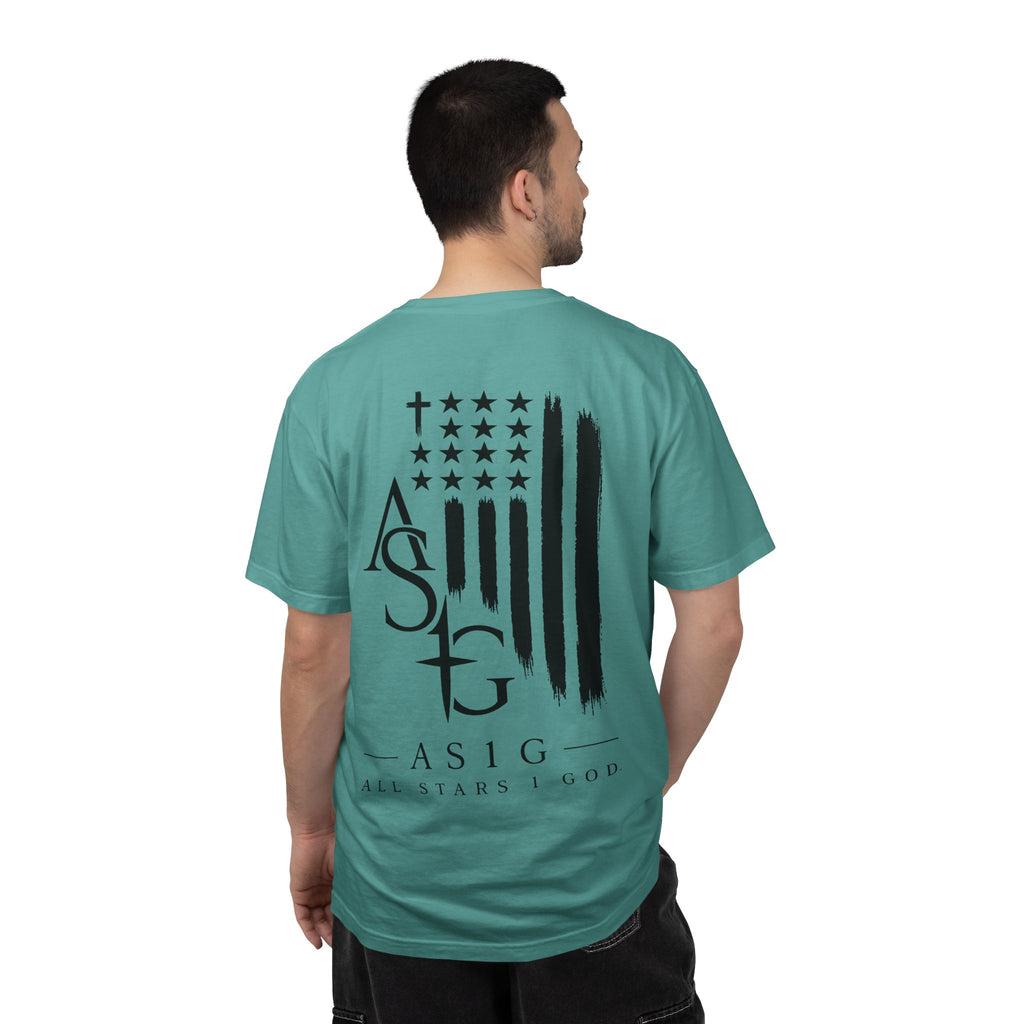 ASG All Stars | Garment-Dyed T-Shirt with Distressed Flag
