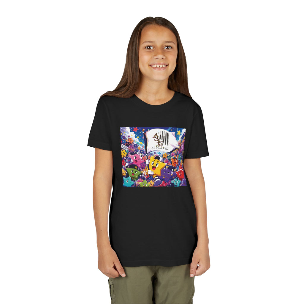 Kids Graphic Tee - Colorful Cartoon Stars
