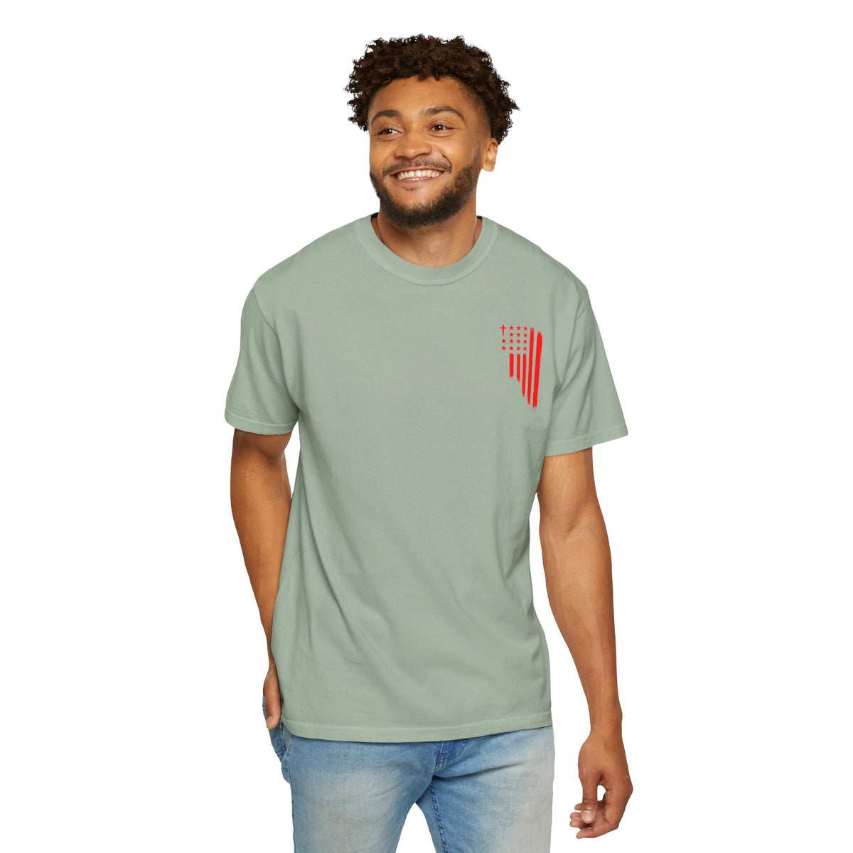 AS1G Patriotic Graphic T-Shirt — All Stars 1 God Red Flag Tee