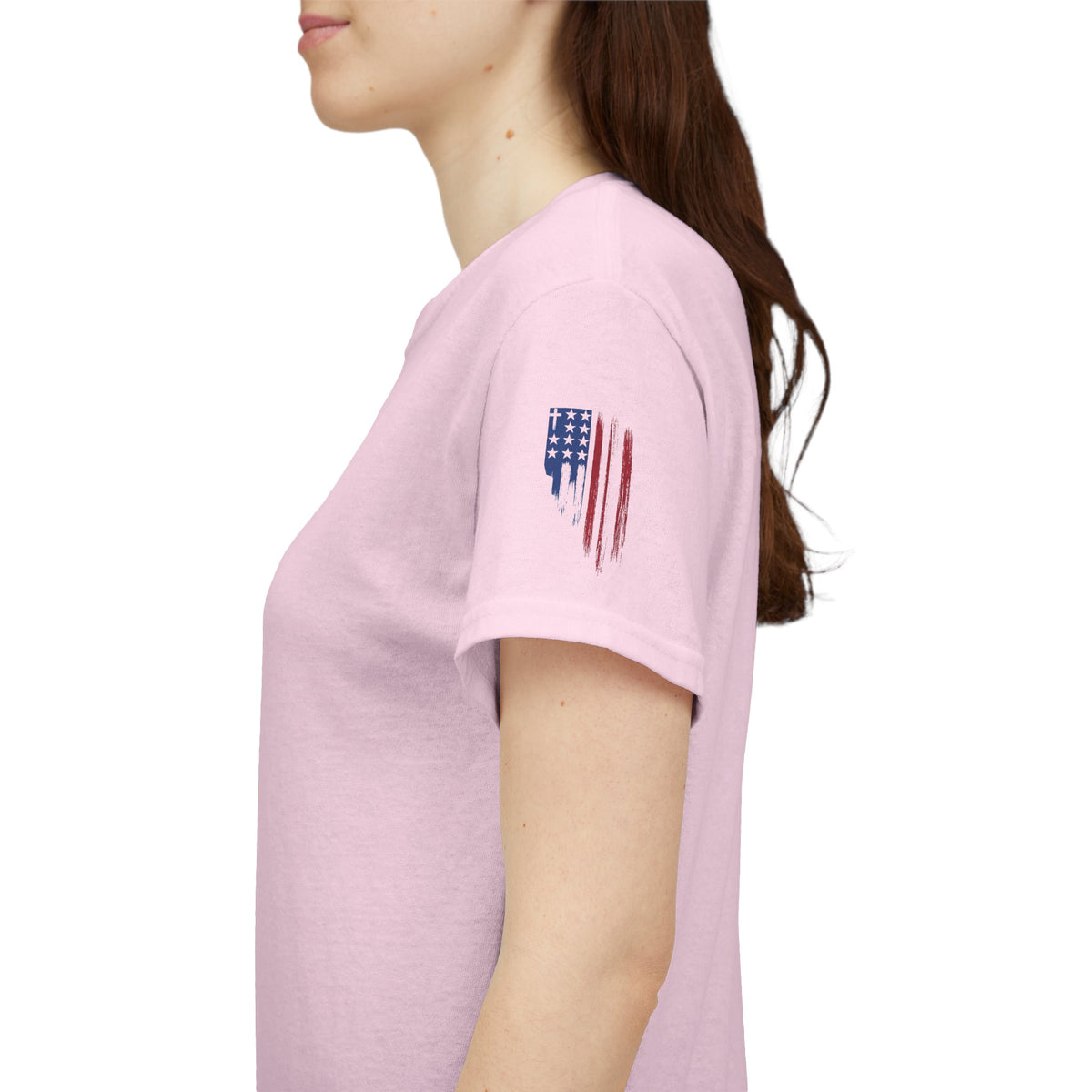 American Flag Distressed Tee - Patriotic USA Shirt for 4th of July