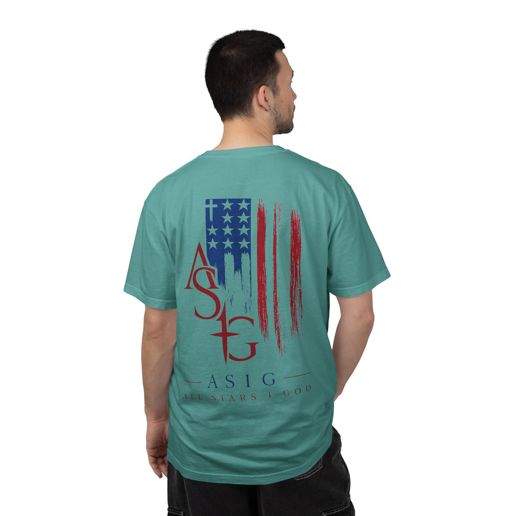 All Stars & God American Flag T-Shirt — ASG Patriotic Graphic Tee