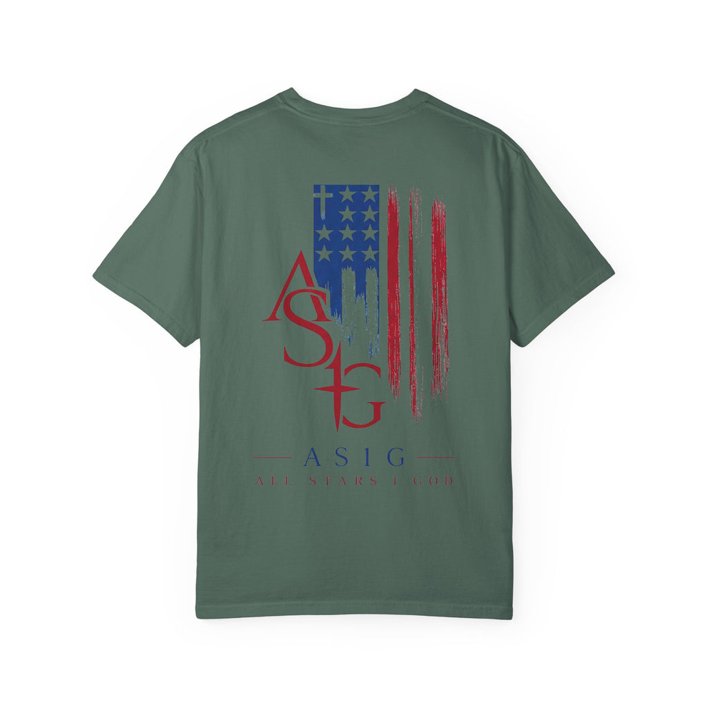 All Stars & God American Flag T-Shirt — ASG Patriotic Graphic Tee
