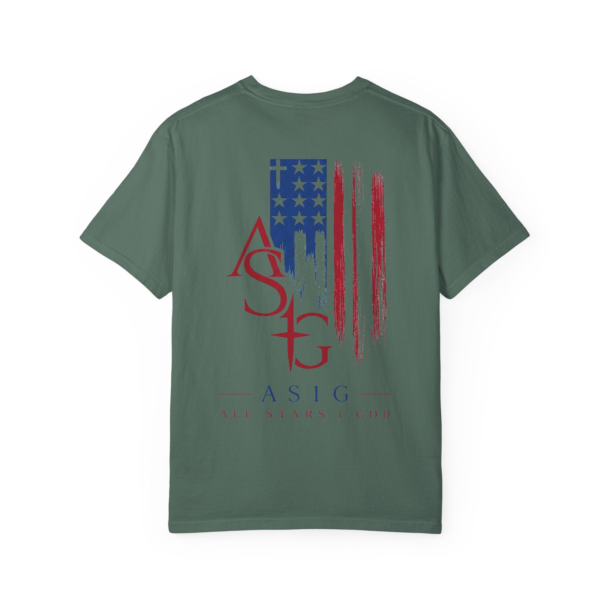 All Stars & God American Flag T-Shirt — ASG Patriotic Graphic Tee