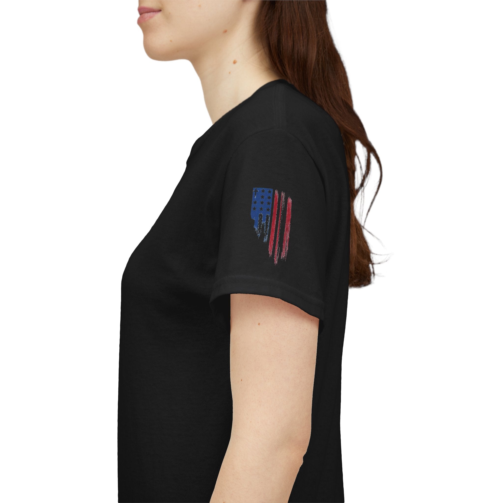 American Flag Distressed Tee - Patriotic USA Shirt for 4th of July