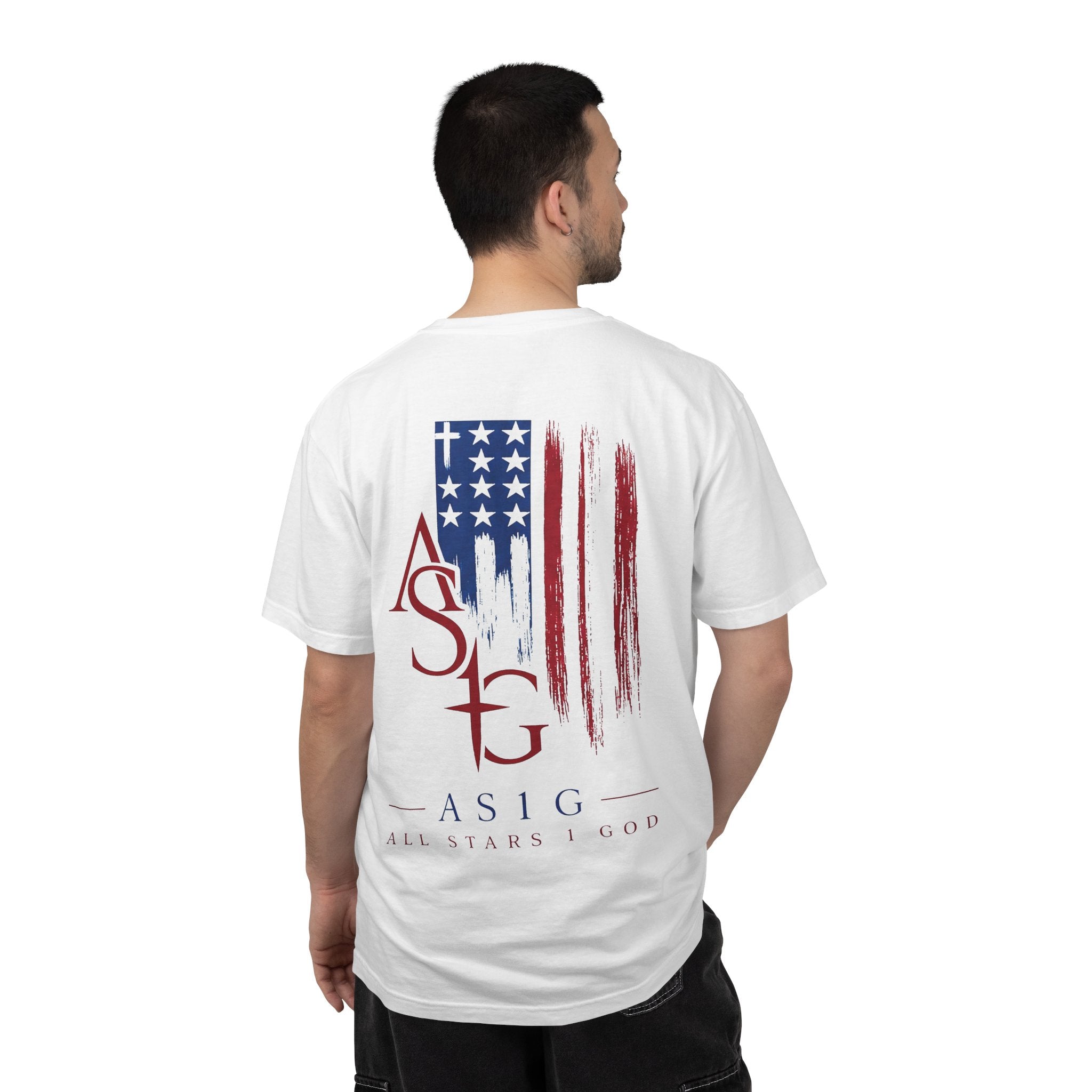 All Stars & God American Flag T-Shirt — ASG Patriotic Graphic Tee