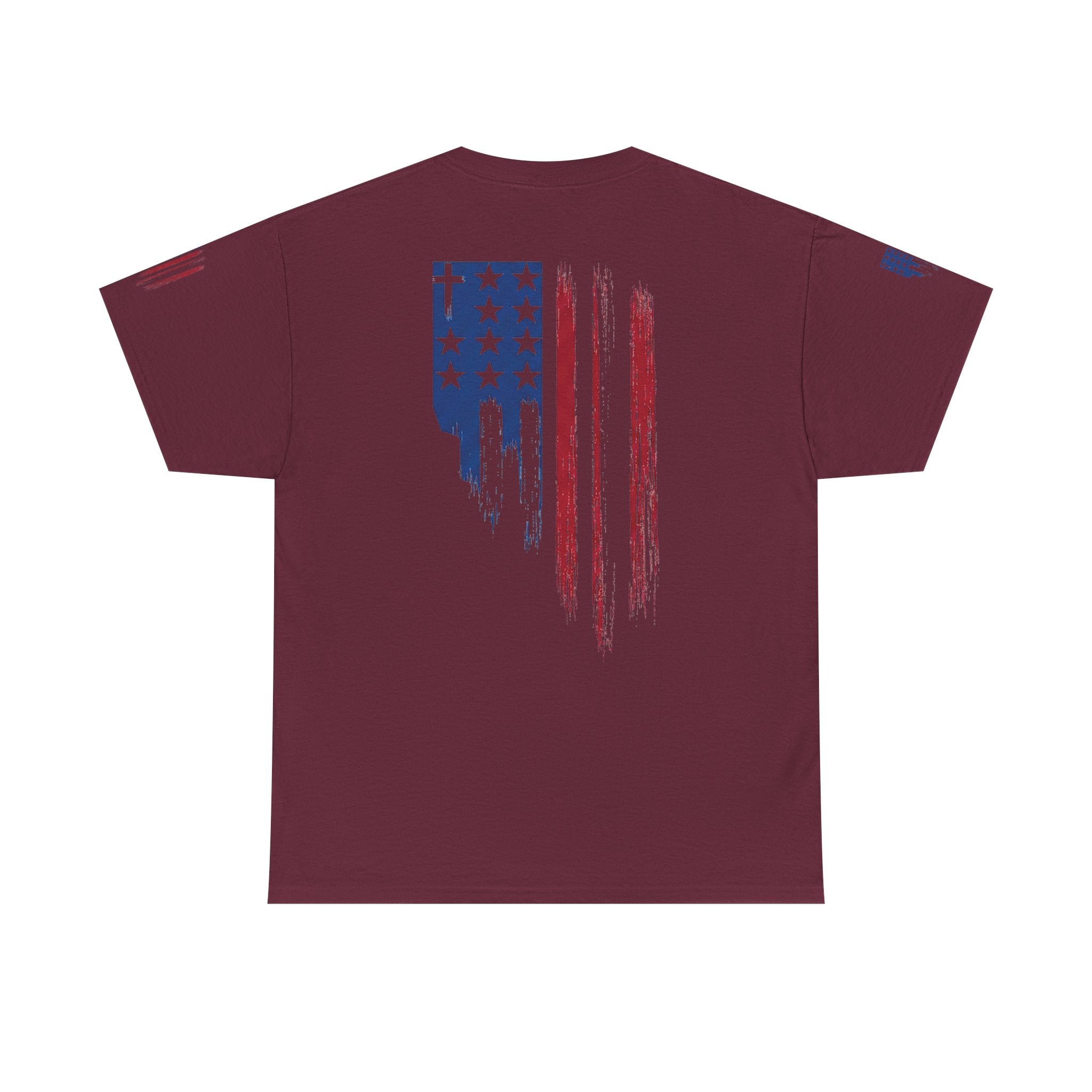 American Flag Distressed Tee - Patriotic USA Shirt for 4th of July