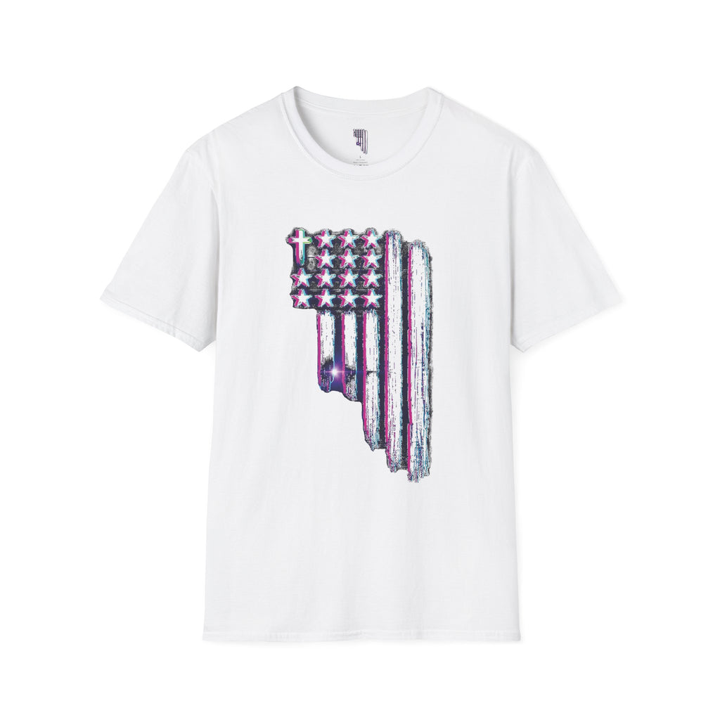 Distressed American Flag T-Shirt — 80'S Retro Stars & Stripes Tee