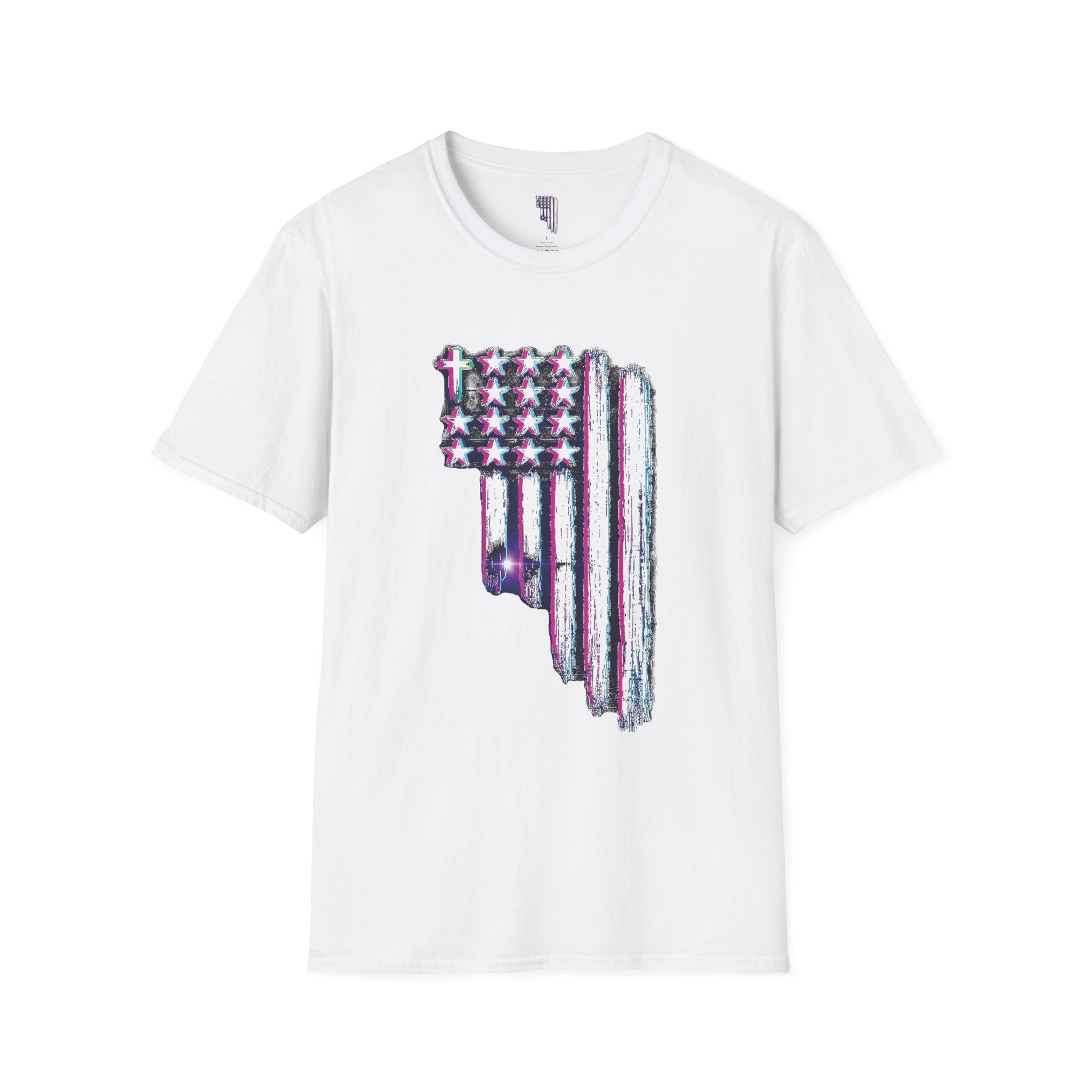 Distressed American Flag T-Shirt — 80'S Retro Stars & Stripes Tee