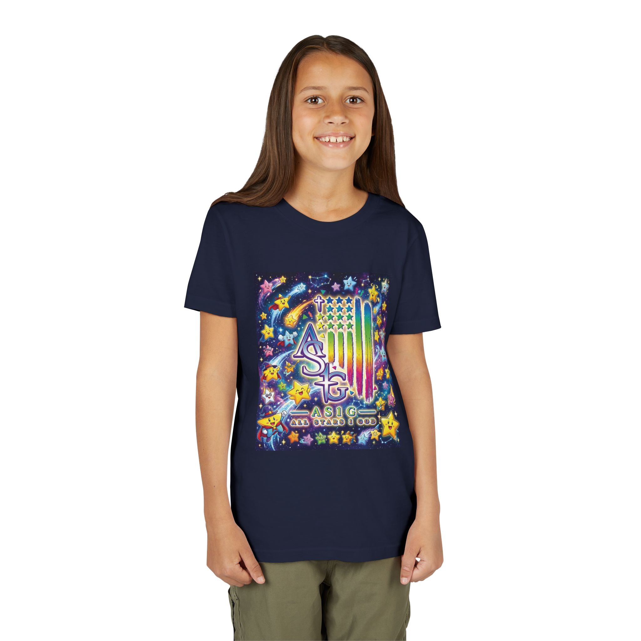 Youth Short Sleeve Tee- Galaxy Stars.