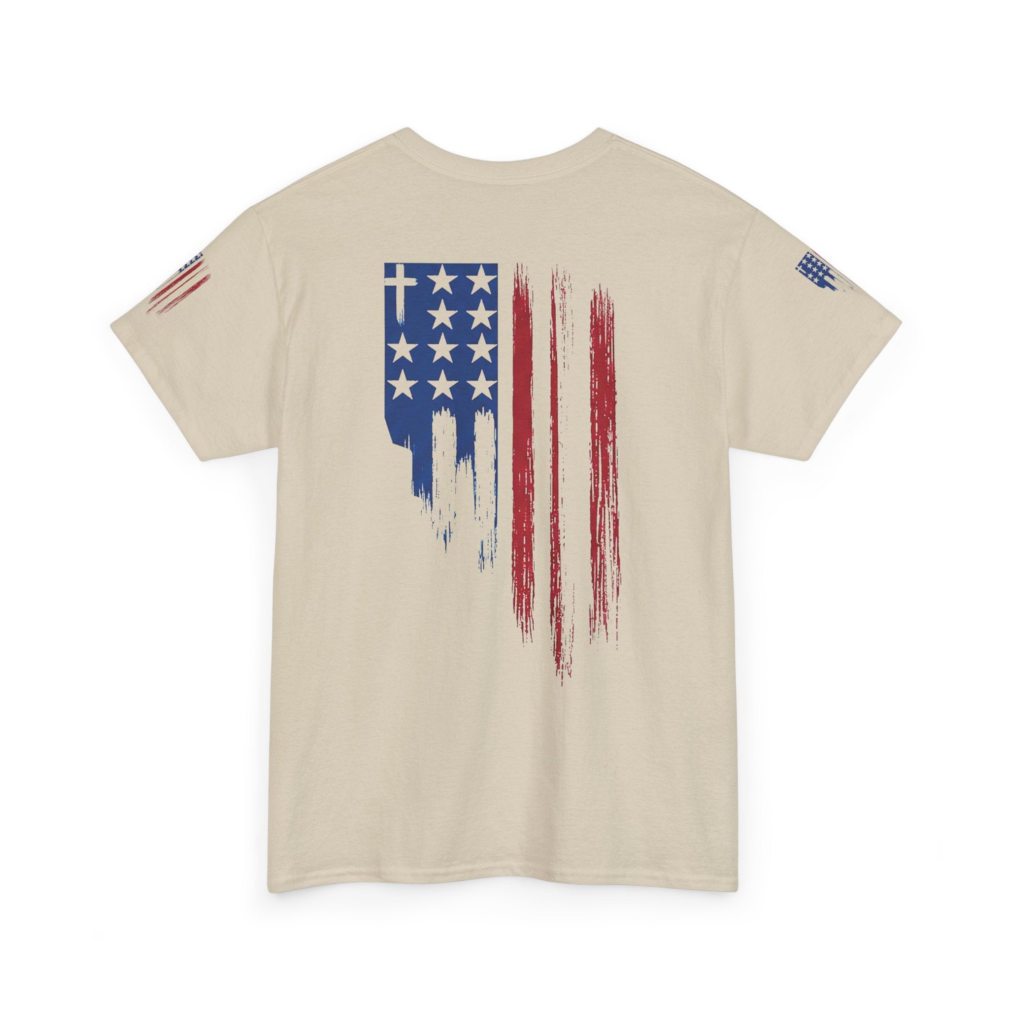 American Flag Distressed Tee - Patriotic USA Shirt for 4th of July
