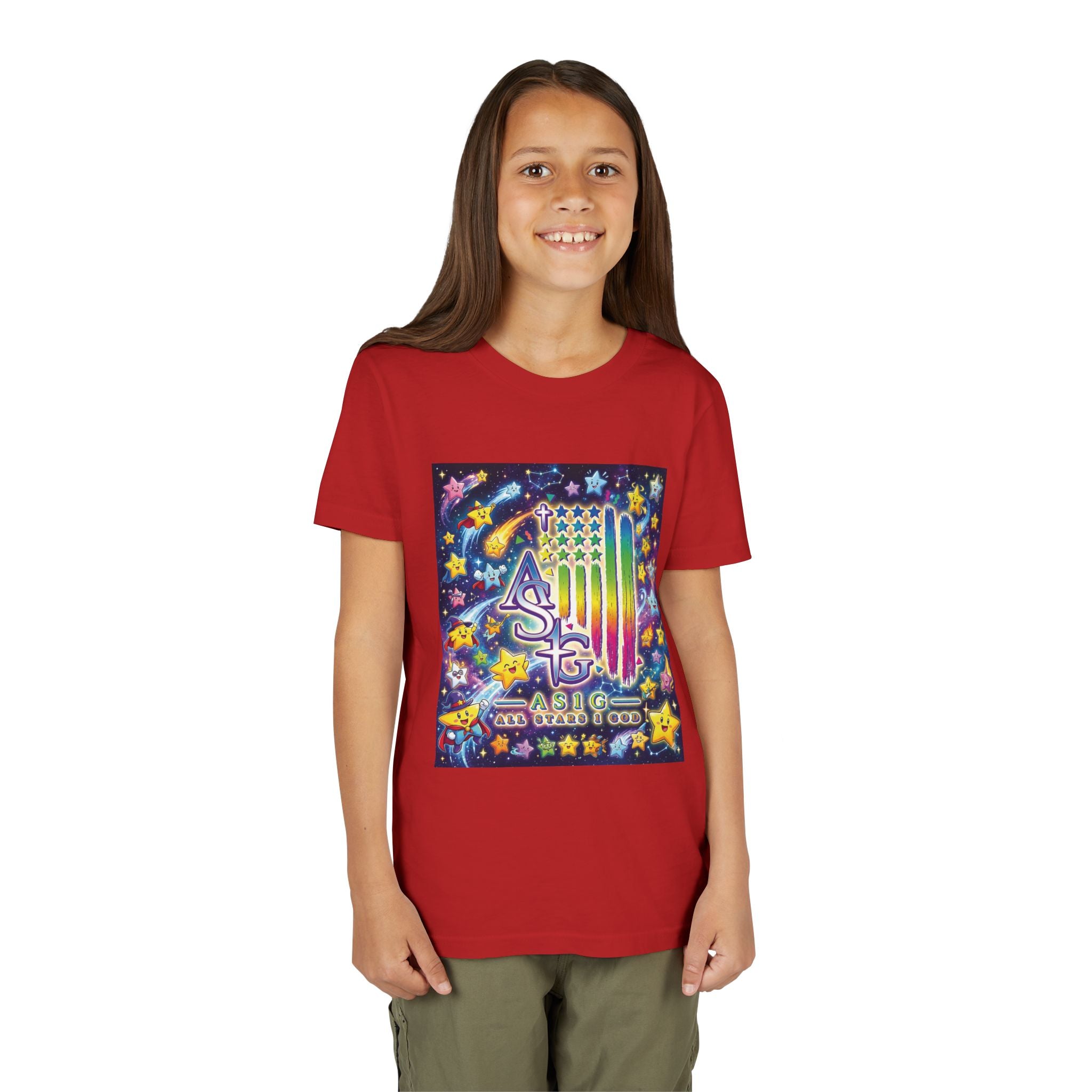 Youth Short Sleeve Tee- Galaxy Stars.