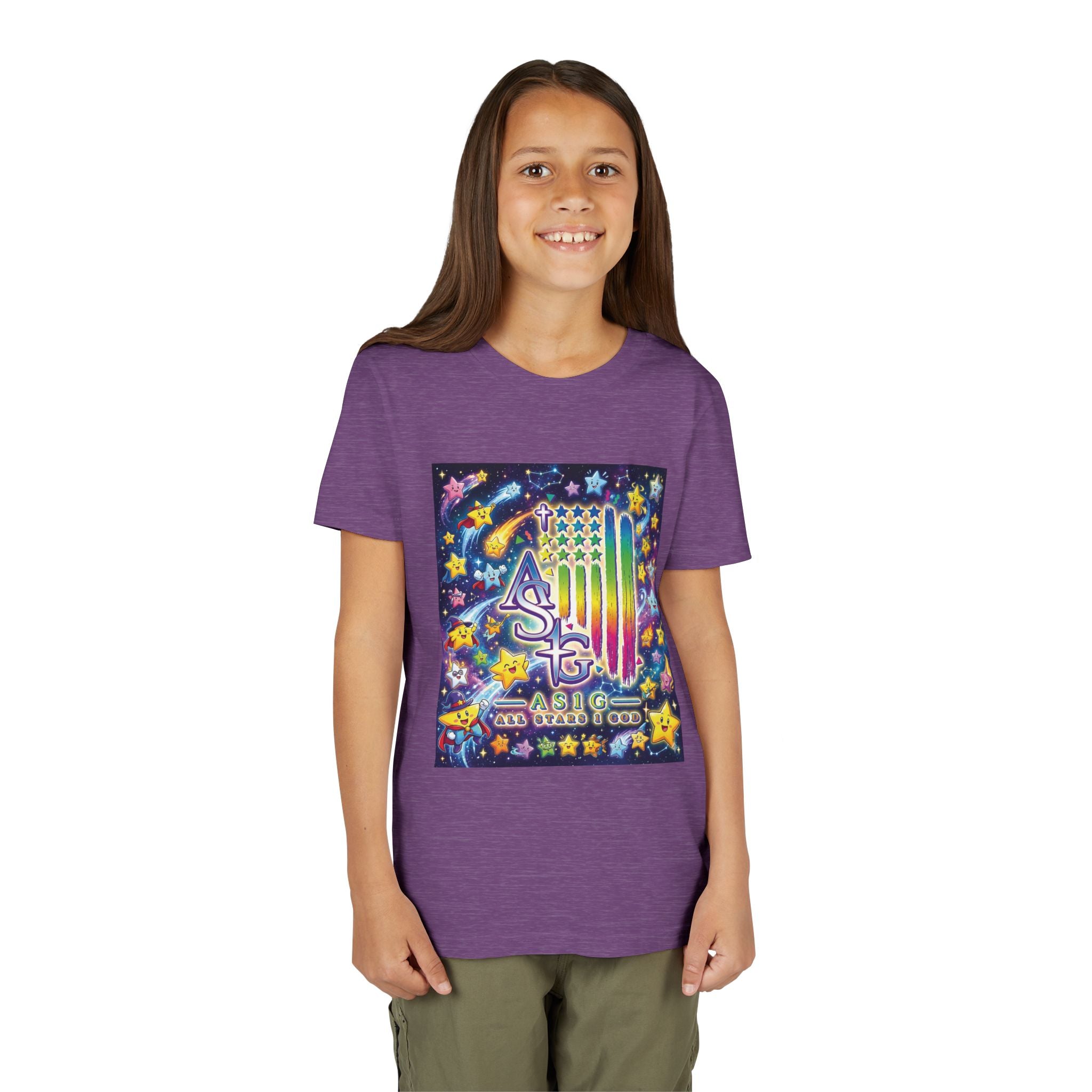 Youth Short Sleeve Tee- Galaxy Stars.