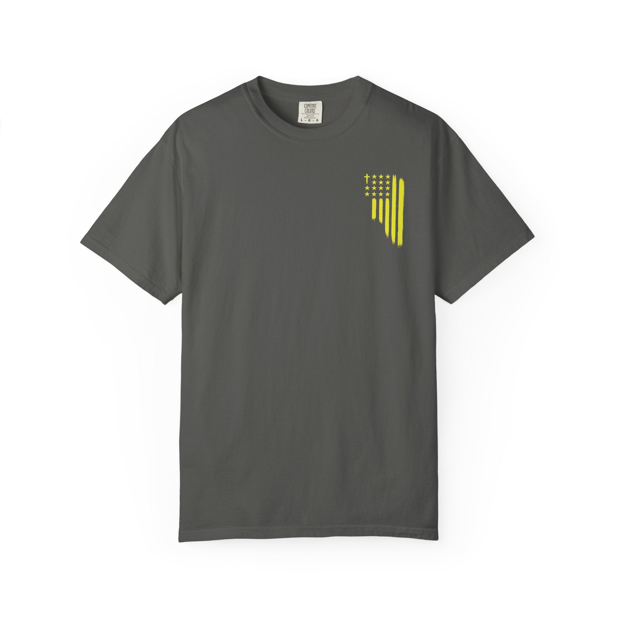 Yellow Flag Graphic T-Shirt — ASFG Patriotic Brushstroke Tee