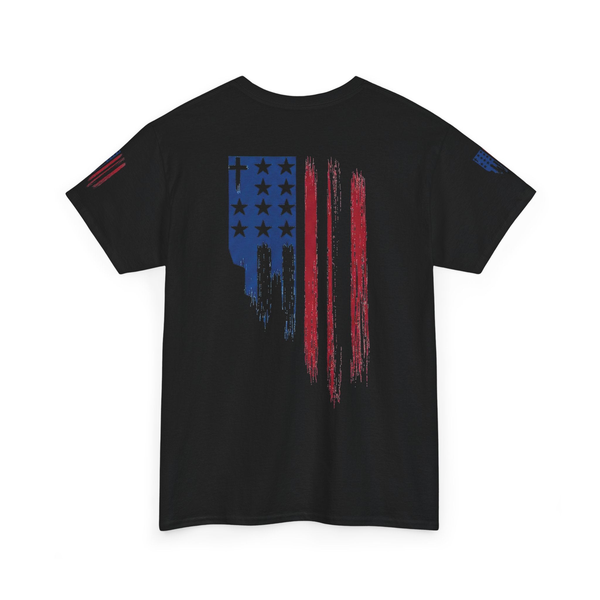 American Flag Distressed Tee - Patriotic USA Shirt for 4th of July
