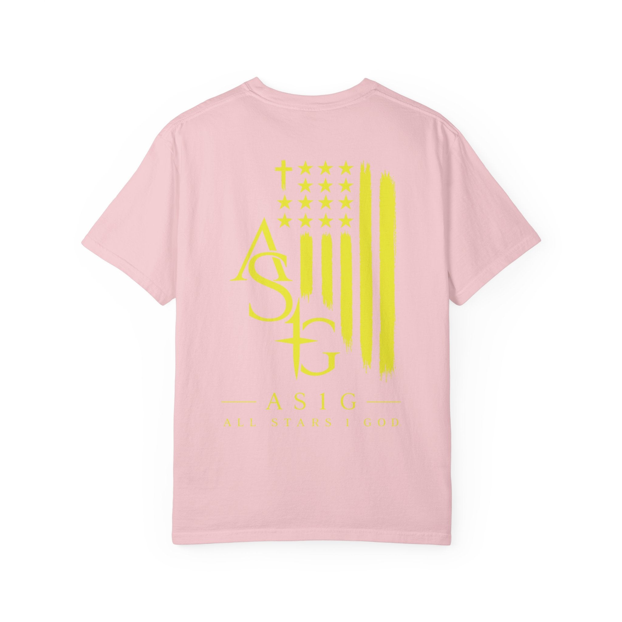 Yellow Flag Graphic T-Shirt — ASFG Patriotic Brushstroke Tee