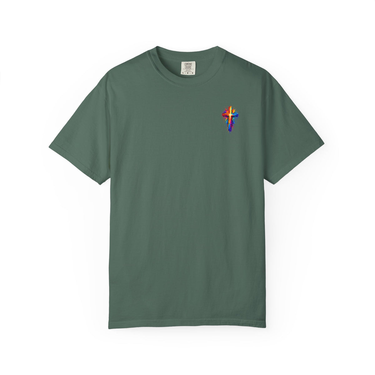 Jesus Portrait T-Shirt — Colorful Watercolor Cross Tee