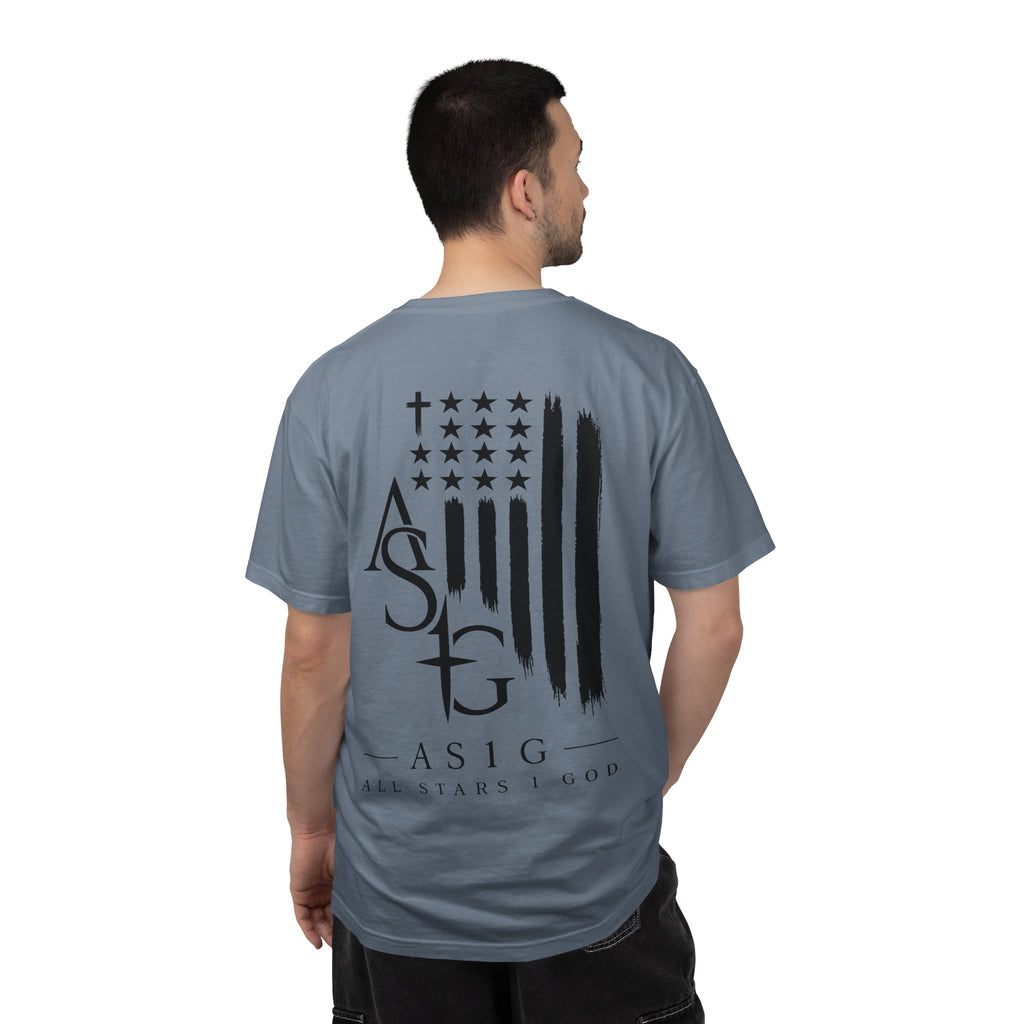 ASG All Stars | Garment-Dyed T-Shirt with Distressed Flag