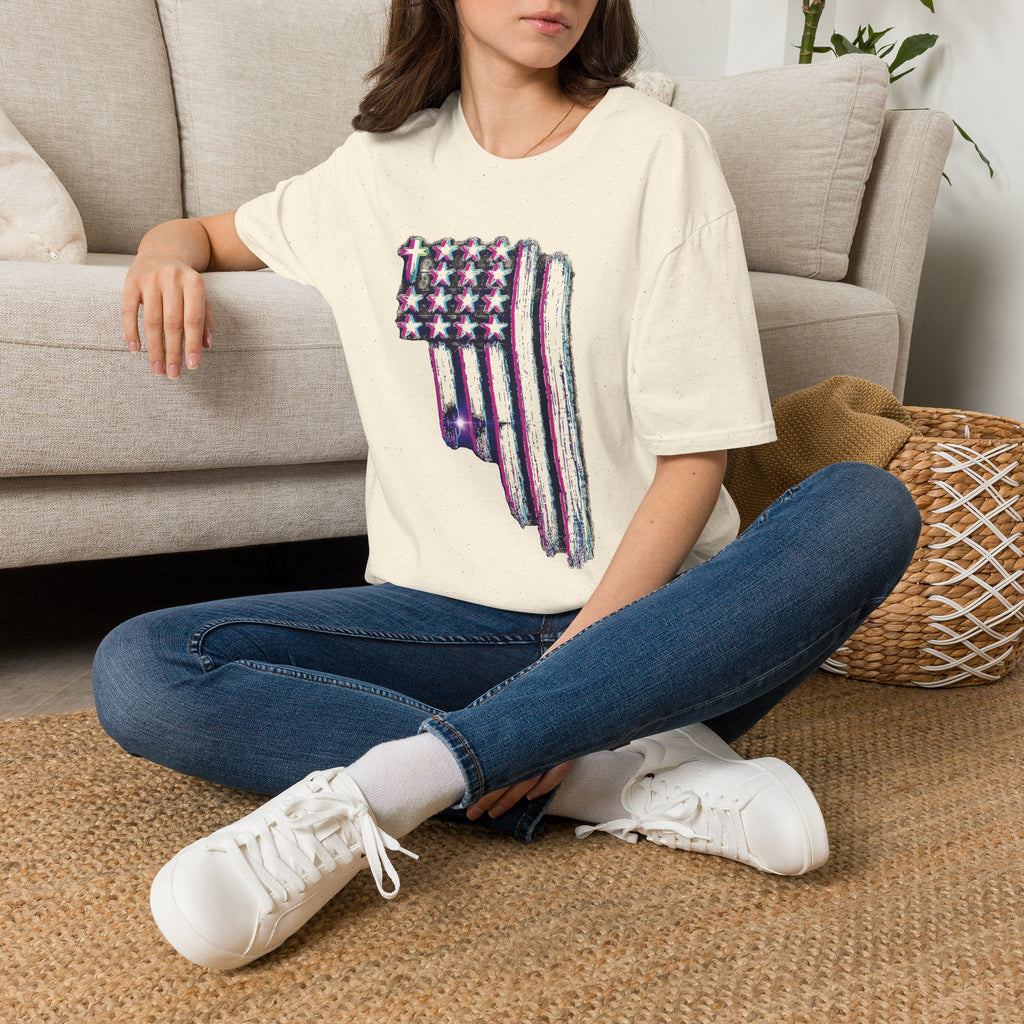 Distressed American Flag T-Shirt — 80'S Retro Stars & Stripes Tee