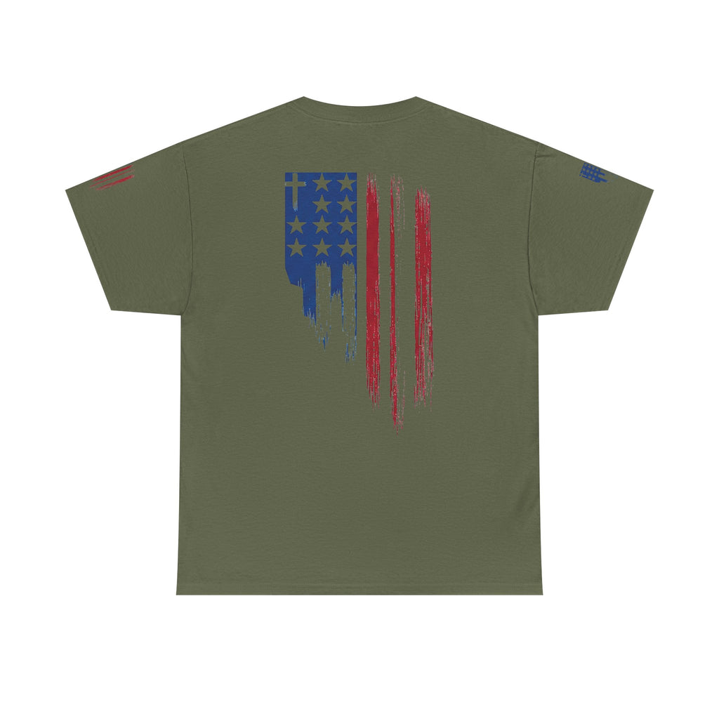 American Flag Distressed Tee - Patriotic USA Shirt for 4th of July